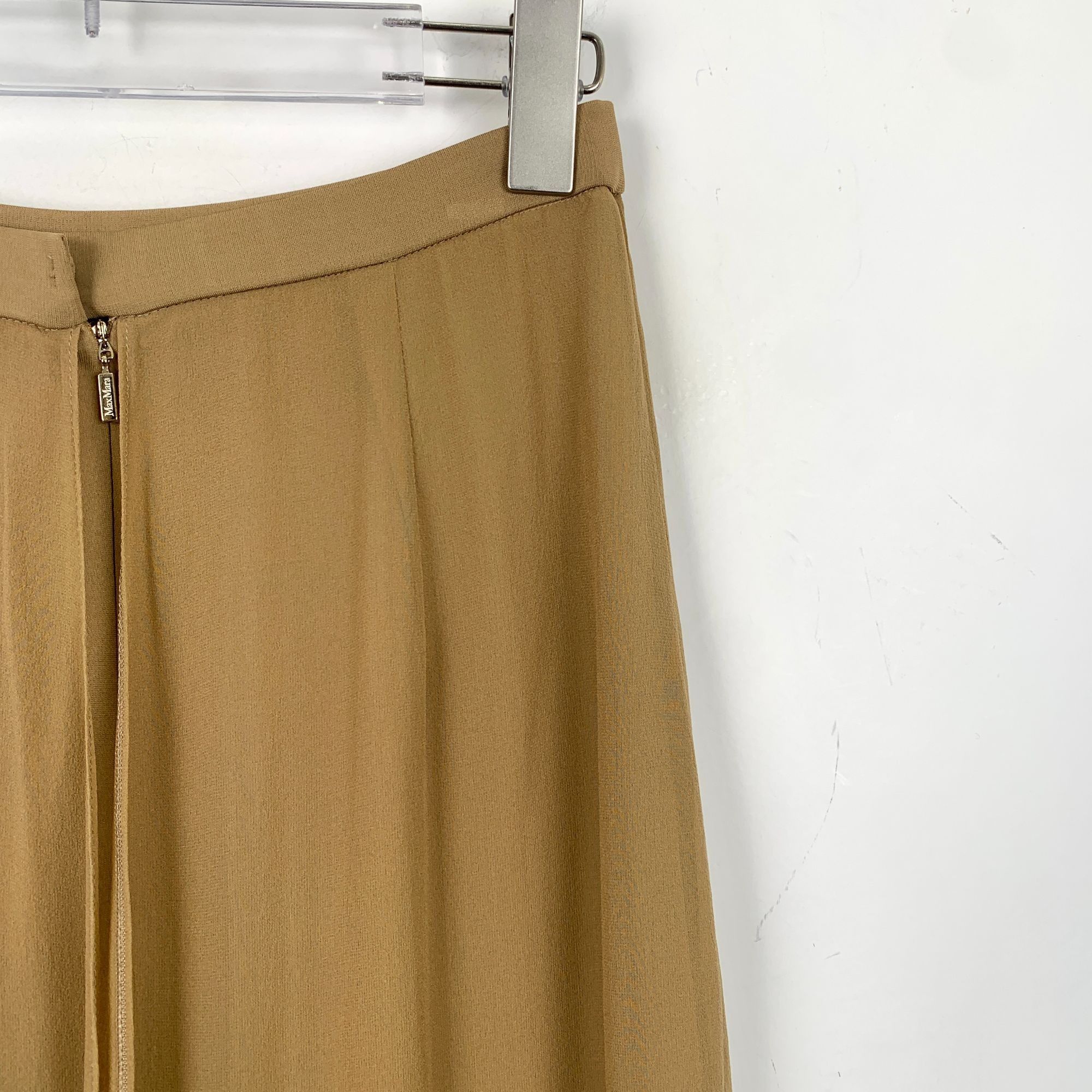 Max Mara Max Mara Brown Wide-Leg Pants Viscose-Blend High-Waist Size 28" / US 6 / IT 42 - 3 Thumbnail
