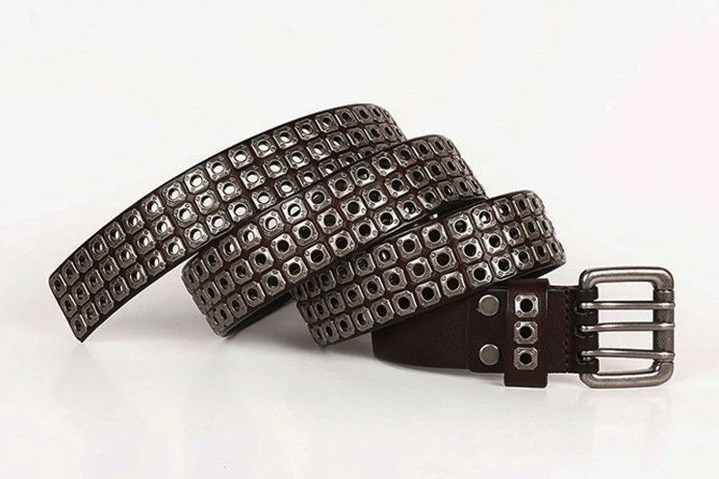 Japanese Brand × Leather Heavy Metal Square Rivet Belt Size ONE SIZE - 3 Thumbnail