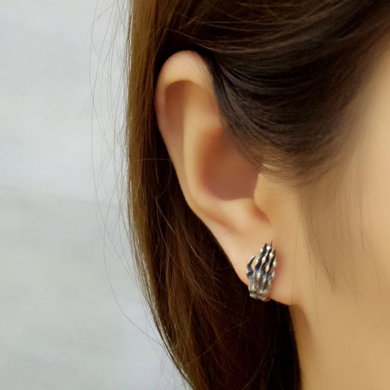 Jewelry Skull Future Earrings One Pairs Chrome Jewelry Size ONE SIZE - 3 Thumbnail