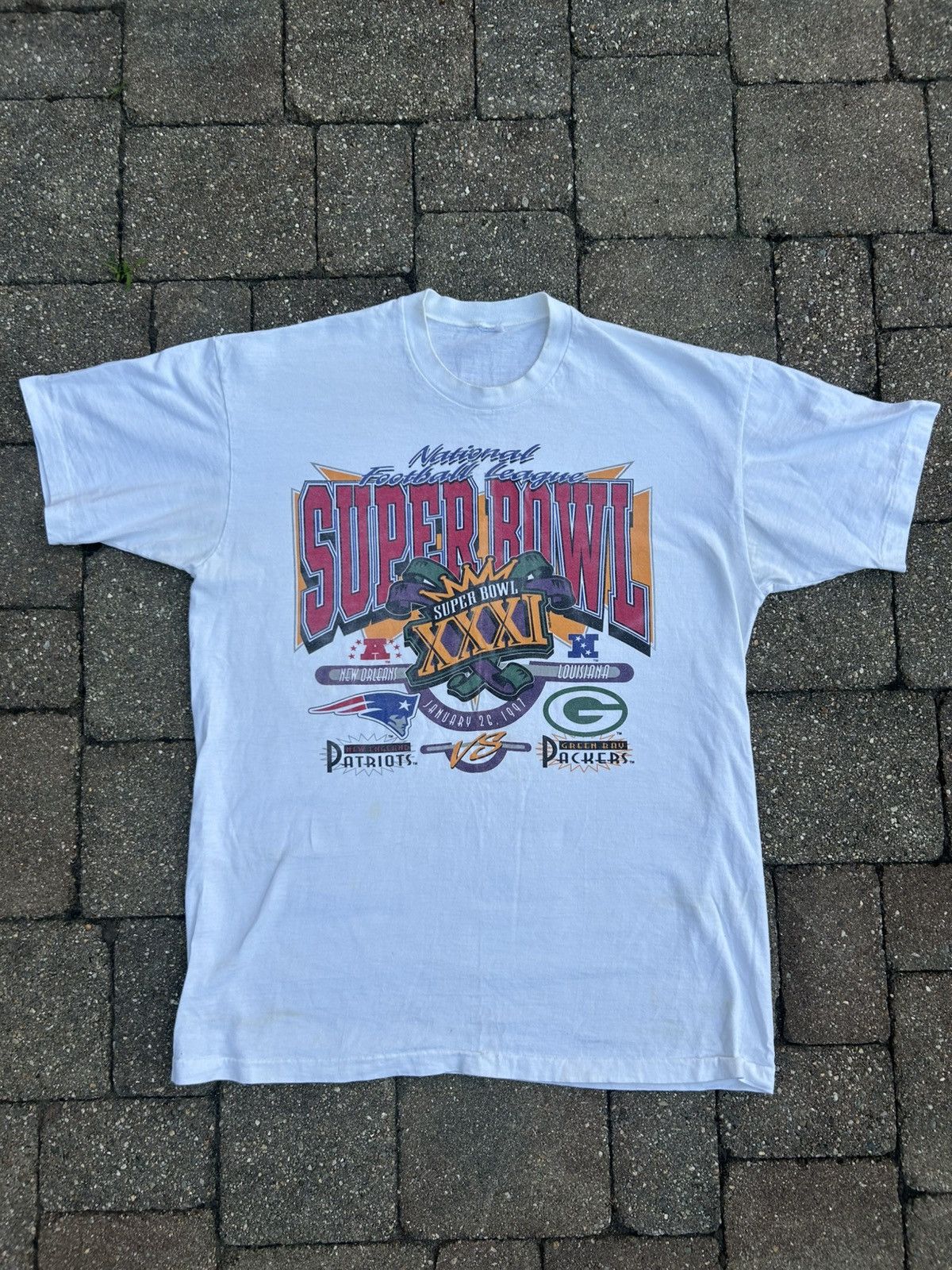 NFL Vintage 90s Superbowl t shirt Size US XL / EU 56 / 4 - 2 Thumbnail
