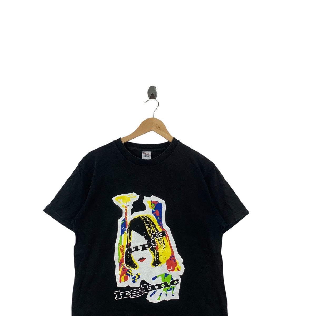Vintage Vintage U.P.E X3 Pop Art Graphic T-Shirt Face Print Black Size US M / EU 48-50 / 2 - 2 Thumbnail