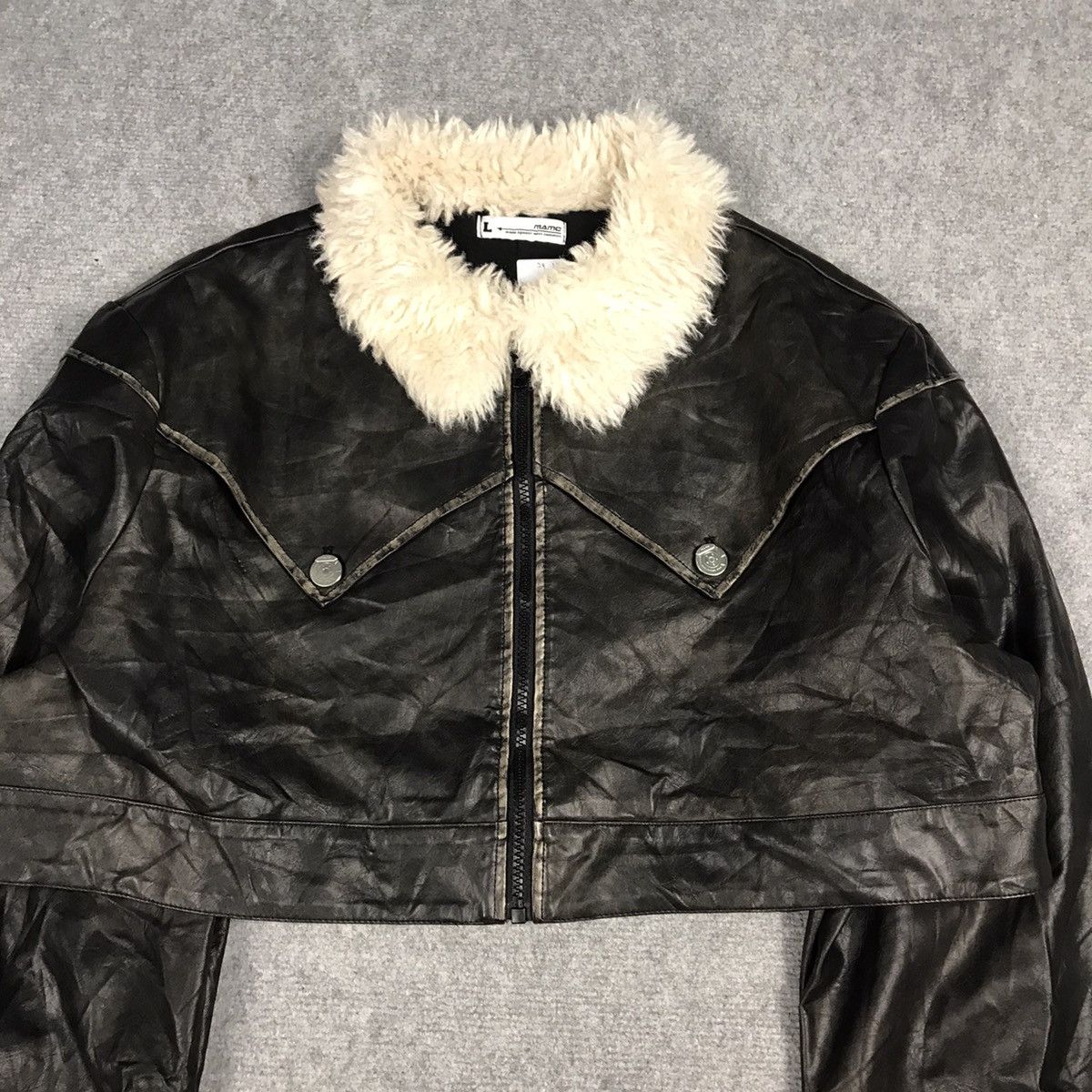 14th Addiction Mamc punk japan Ifsixwasnine style Leather cropped jacket Size US L / EU 52-54 / 3 - 2 Thumbnail