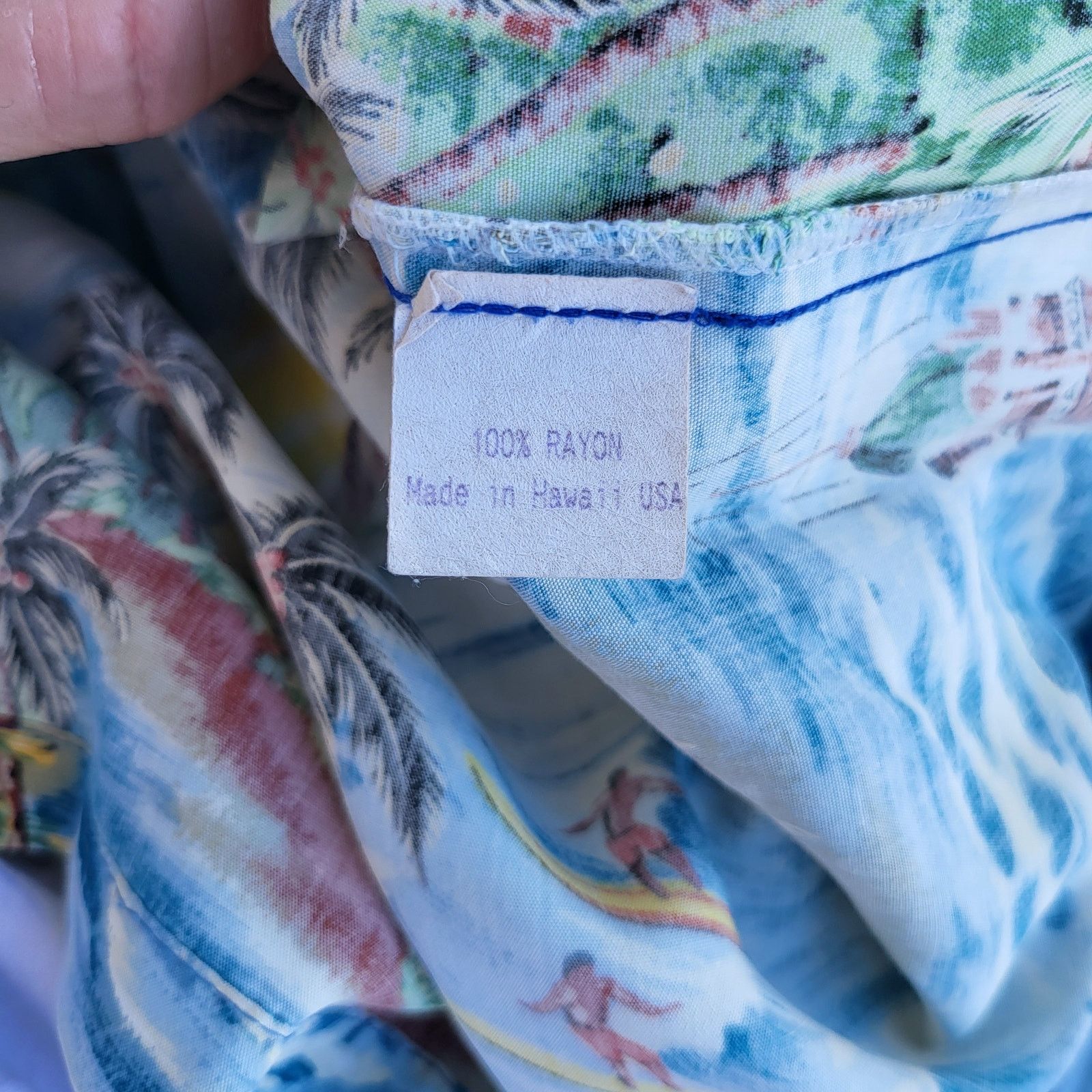 Pineapple Connection Vintage Pineapple Juice Hawaiian Shirt Size L Blue Rayon Size US L / EU 52-54 / 3 - 8 Thumbnail