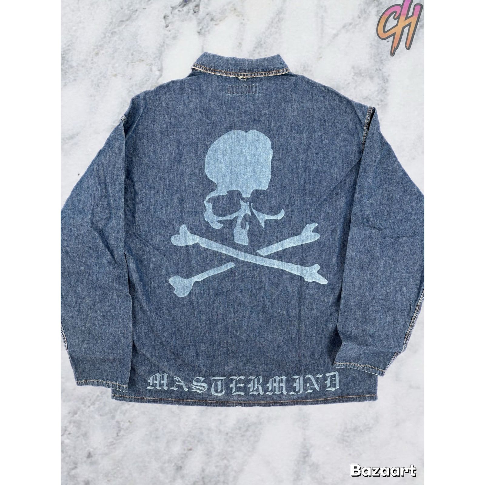 Mastermind Japan Mastermind World Big Pockets Indigo Denim Shirt Size Medium Size M / US 6-8 / IT 42-44 - 1 Thumbnail