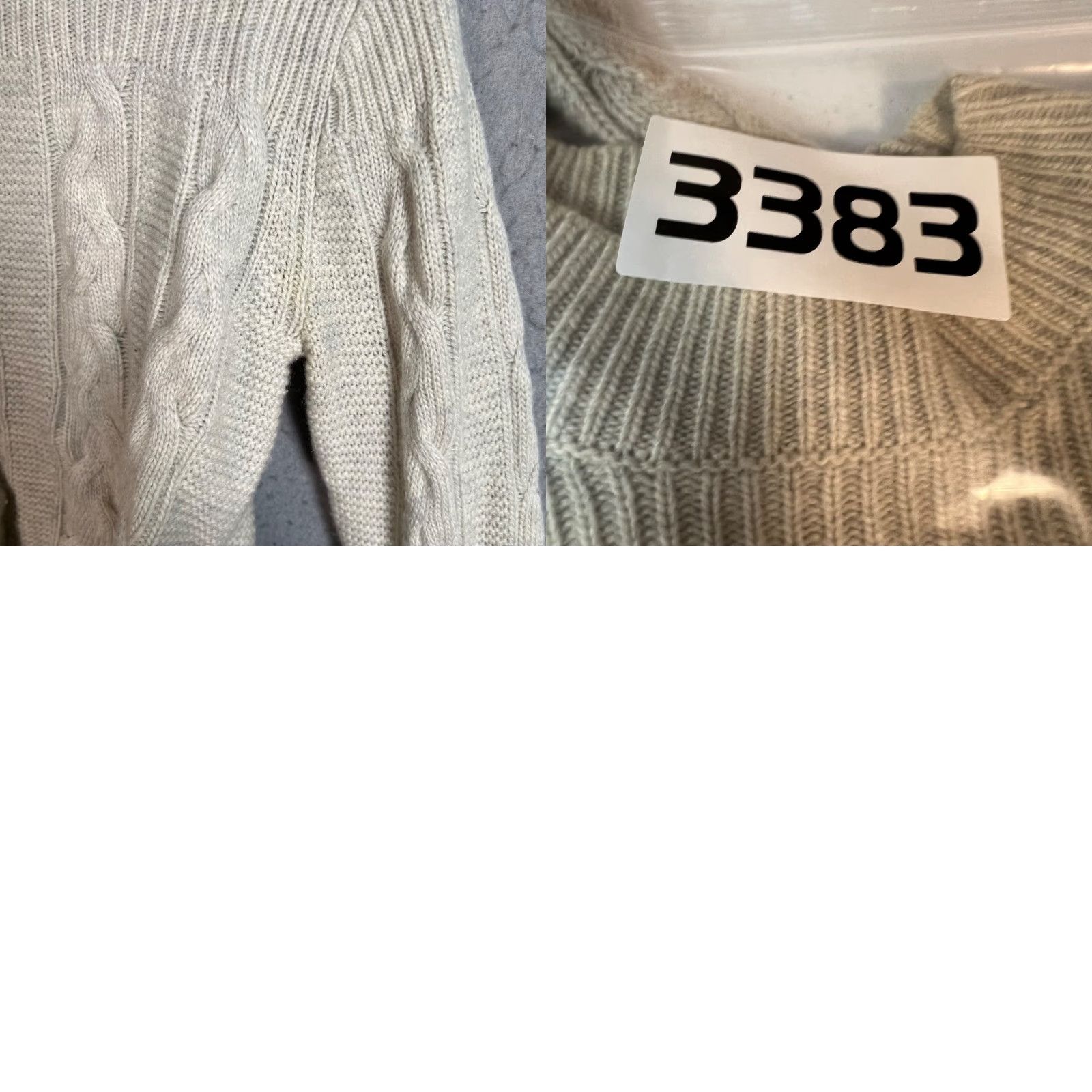 Club Monaco VINTAGE Club Monaco Sweater Womens Medium Beige Cable Knit Crew Neck Long Sleeve Wool Blend Size M / US 6-8 / IT 42-44 - 8 Thumbnail