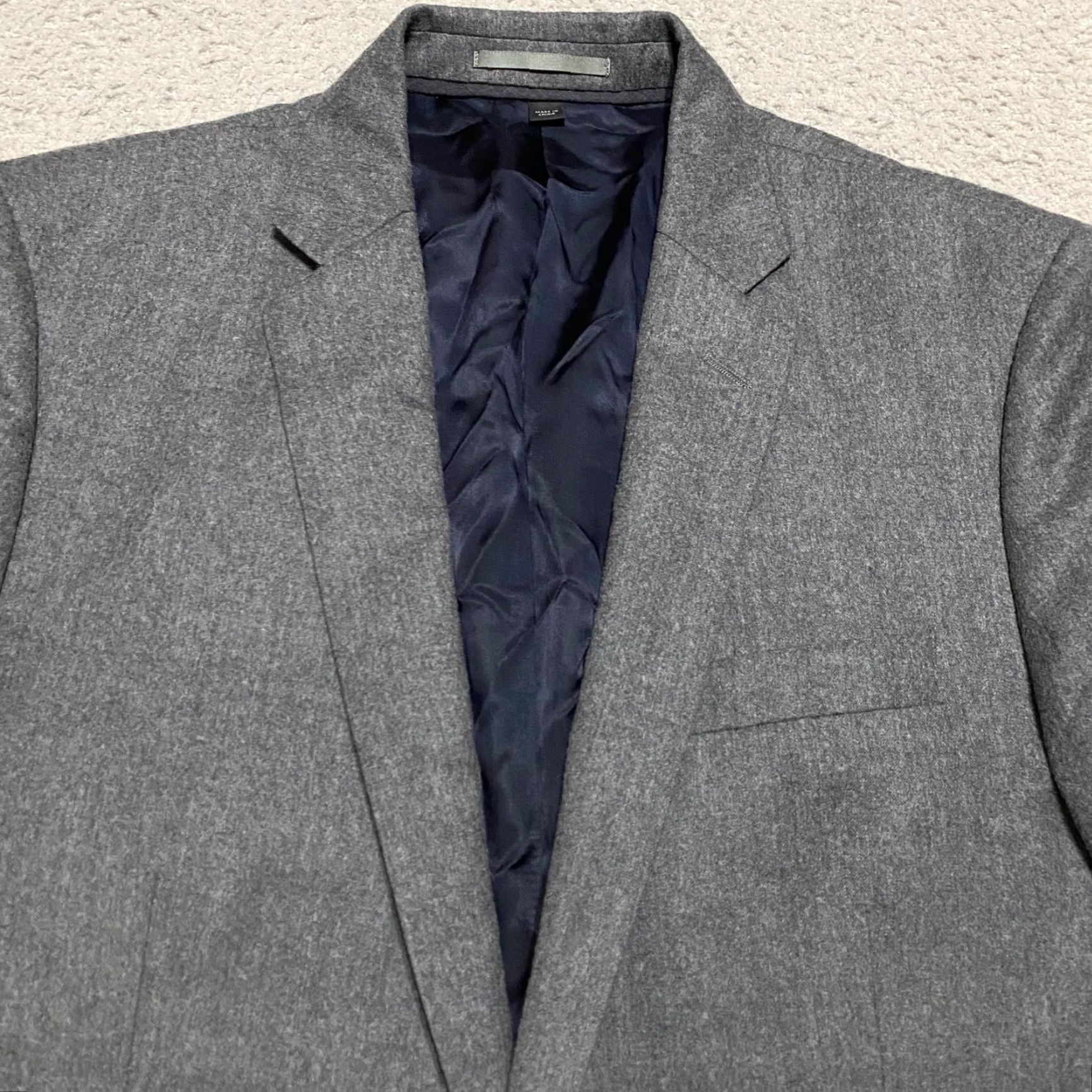 J.Crew J.CREW Blazer Mens 2 Button Wool Gray Ludlow 40R 100% Wool Solid Notch Lapel Double-Vented 2 Piece Regular Fit Casual Business Vintage No N/A Size 40R - 6 Thumbnail