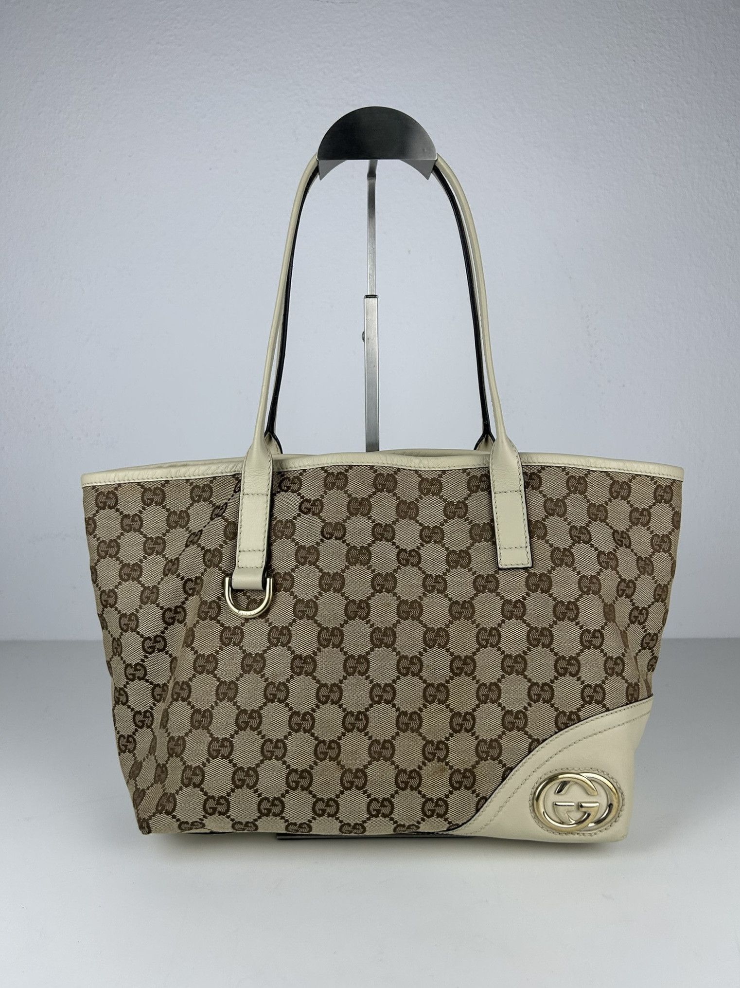 Gucci Gucci GG monogram canvas and leather shopper bag Size ONE SIZE - 1 Thumbnail