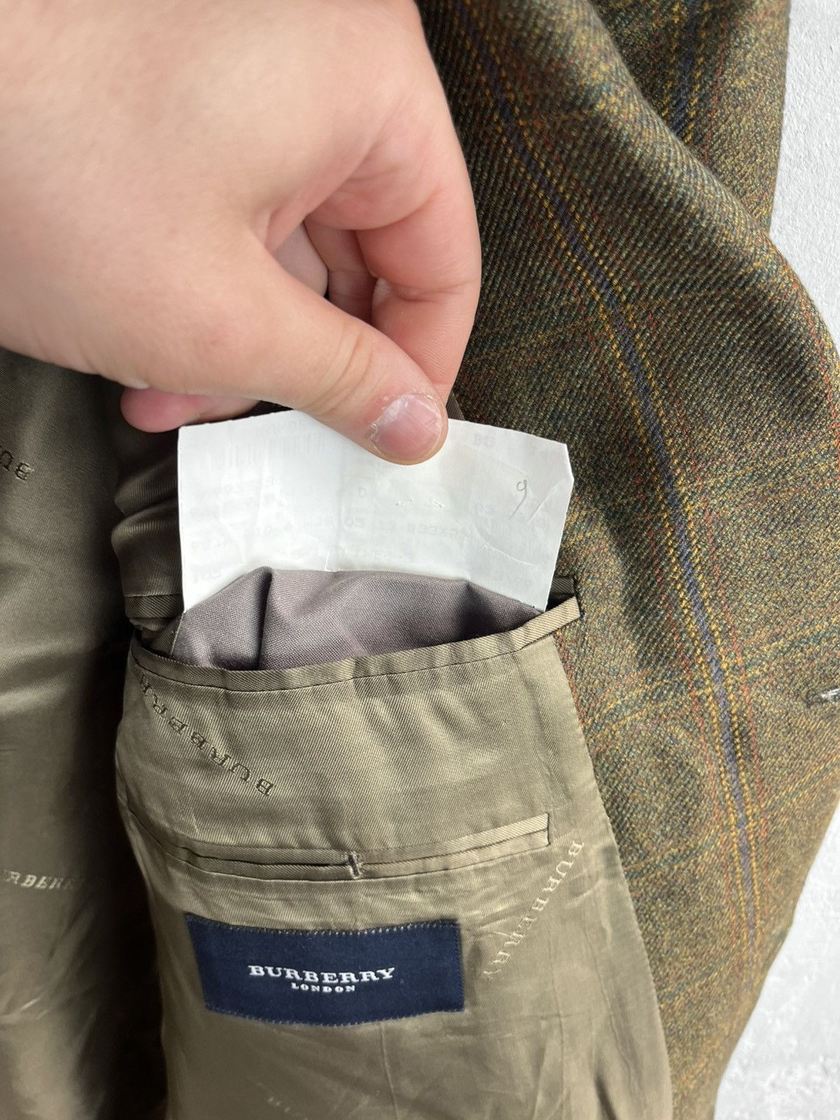 Burberry × Lucky Brand × Vintage Burberry blazer jacket vintage Size 52R - 15 Thumbnail