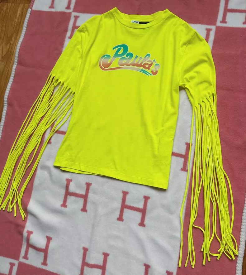 Loewe LOEWE Ribbon T-shirt, fluorescent color, long ribbon desig Size S / US 4 / IT 40 - 2 Thumbnail