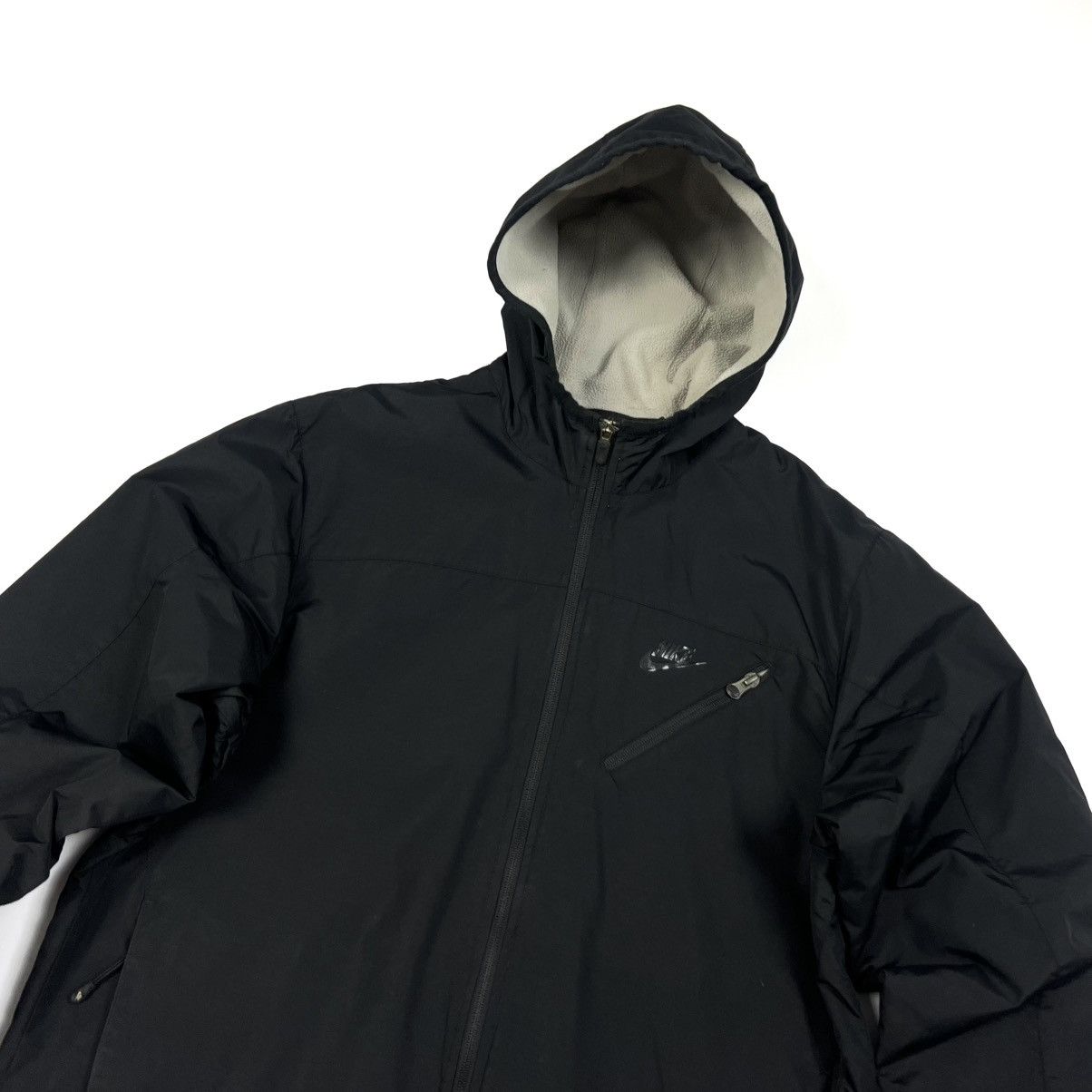 Japanese Brand × Nike × Vintage Vintage Nike Logo Black Casual Y2K Fleece Jacket Size M/L Size US M / EU 48-50 / 2 - 5 Thumbnail