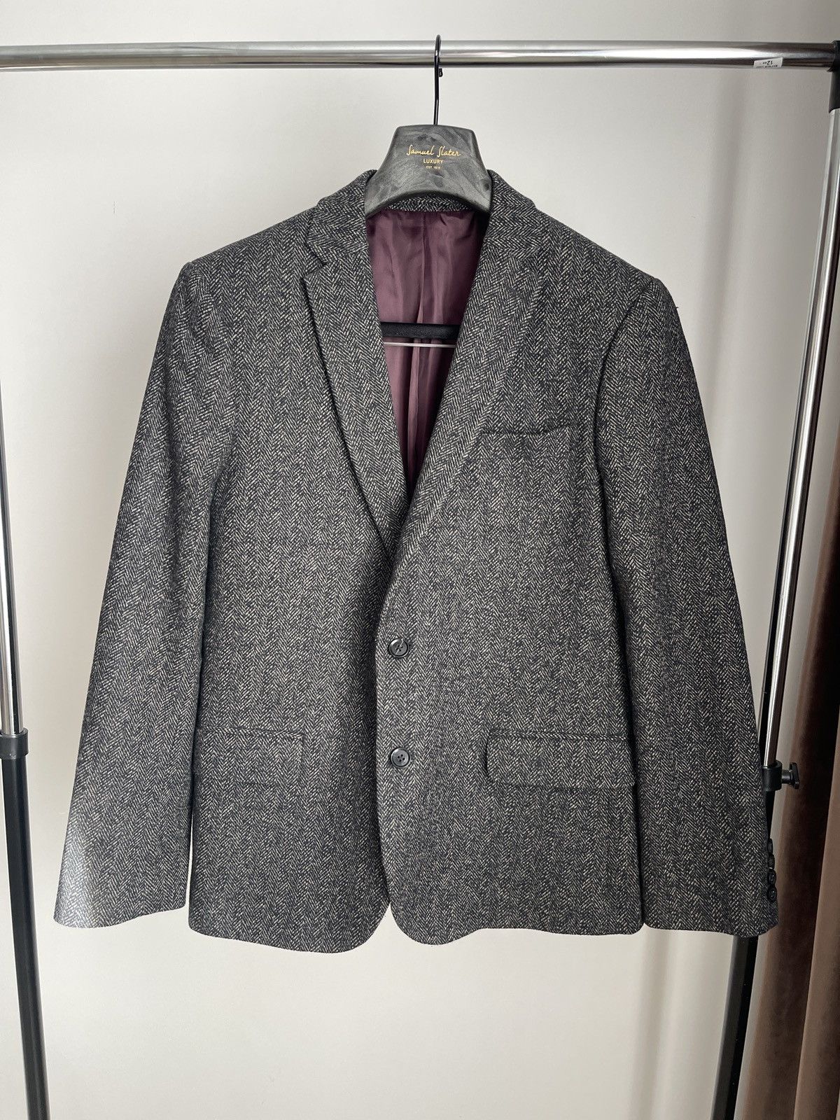 Marks & Spencer Marks Spencer blazer classic jacket wool sport coat grey Size 42R - 1 Thumbnail