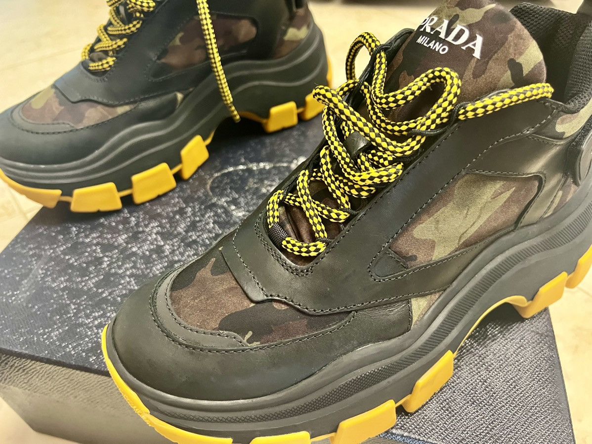 Prada PRADA PEGASUS SNEAKERS CAMO BLACK Size US 8 / EU 41 - 15 Thumbnail
