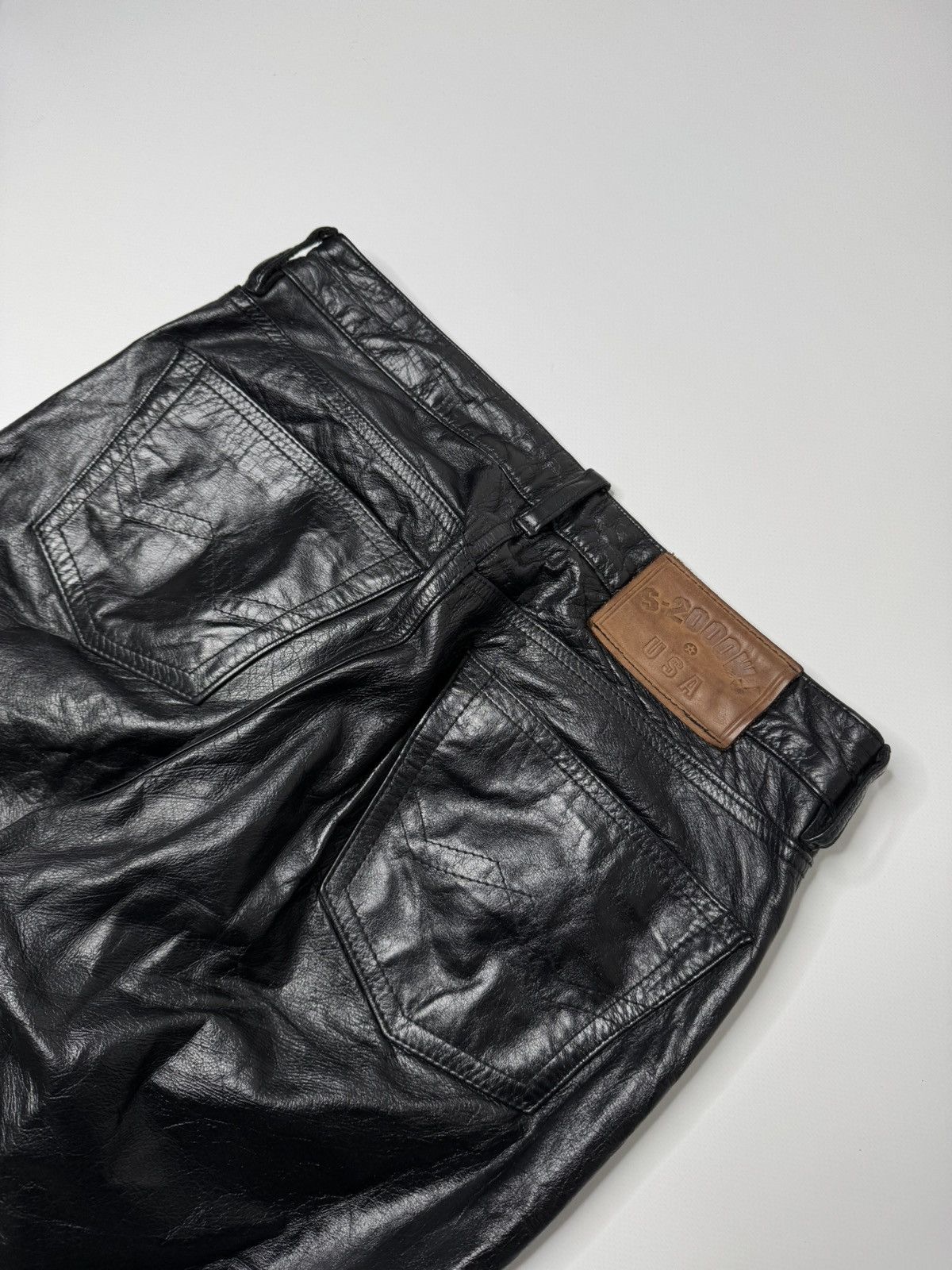 Vintage Vintage avant garde genuine leather pants y2k rick if6was9 Size US 30 / EU 46 - 7 Thumbnail
