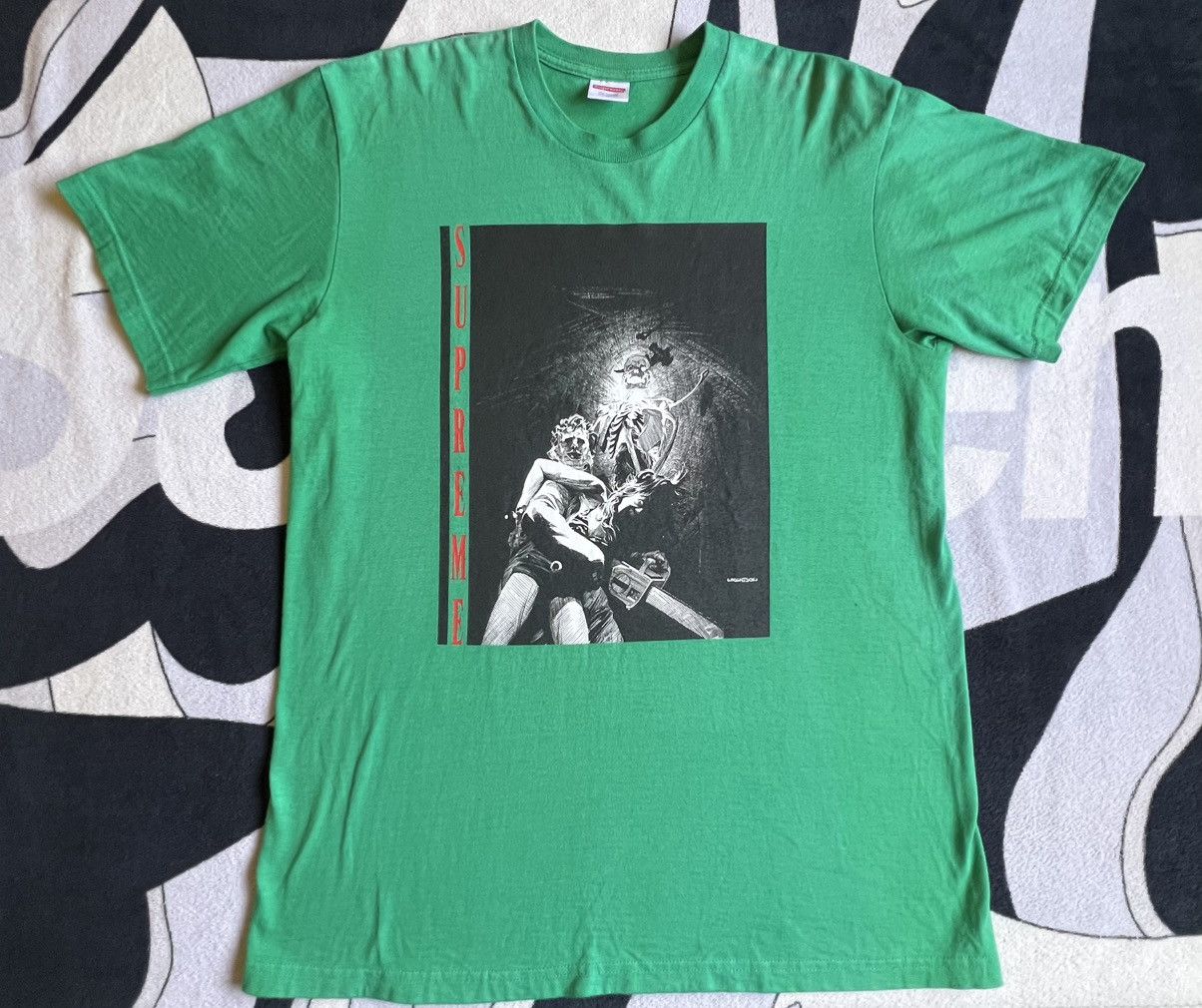 FW17 Supreme Horror Texas Chainsaw Tee - Green - Pre-Owned