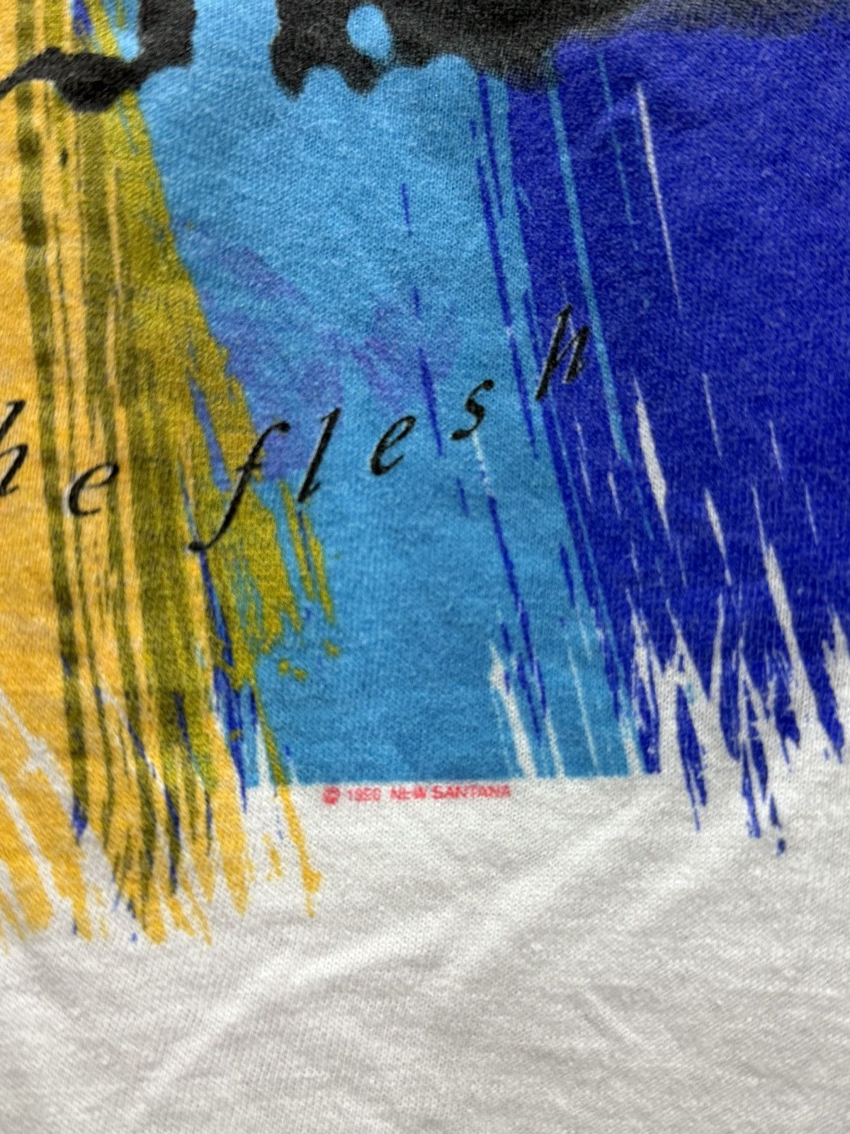 Band Tees Vintage 90s Santana American Guitarist Tee Size US L / EU 52-54 / 3 - 3 Thumbnail