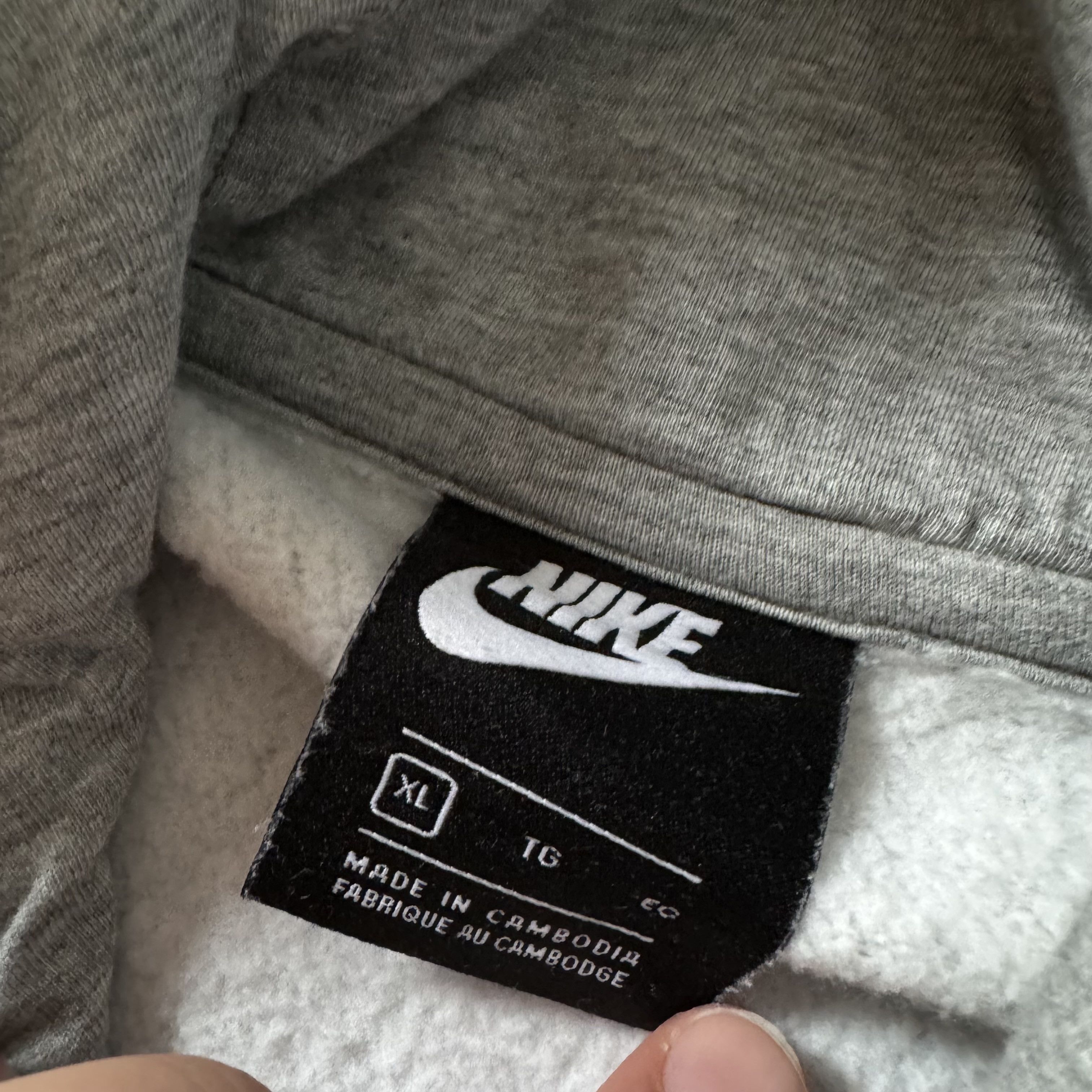 Nike NIKE BASIC GREY HOODIE SWOOSH DRILL Size US XL / EU 56 / 4 - 4 Thumbnail