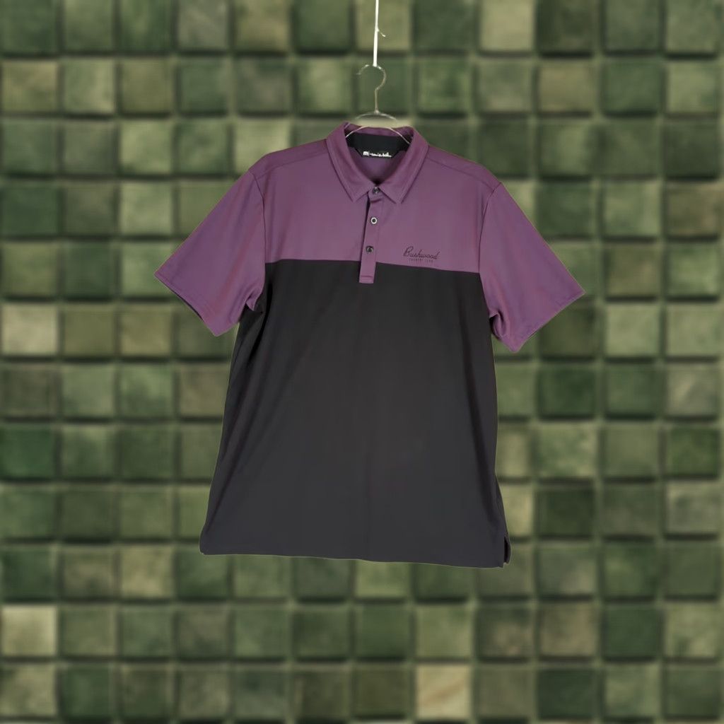 TravisMathew Travis Mathew Polo Shirt Golf PIMA Cotton Blend Solid Short Sleeve Purple/Black Regular Mens L Bushwood Country Club Polo Shirt Size US L / EU 52-54 / 3 - 1 Thumbnail