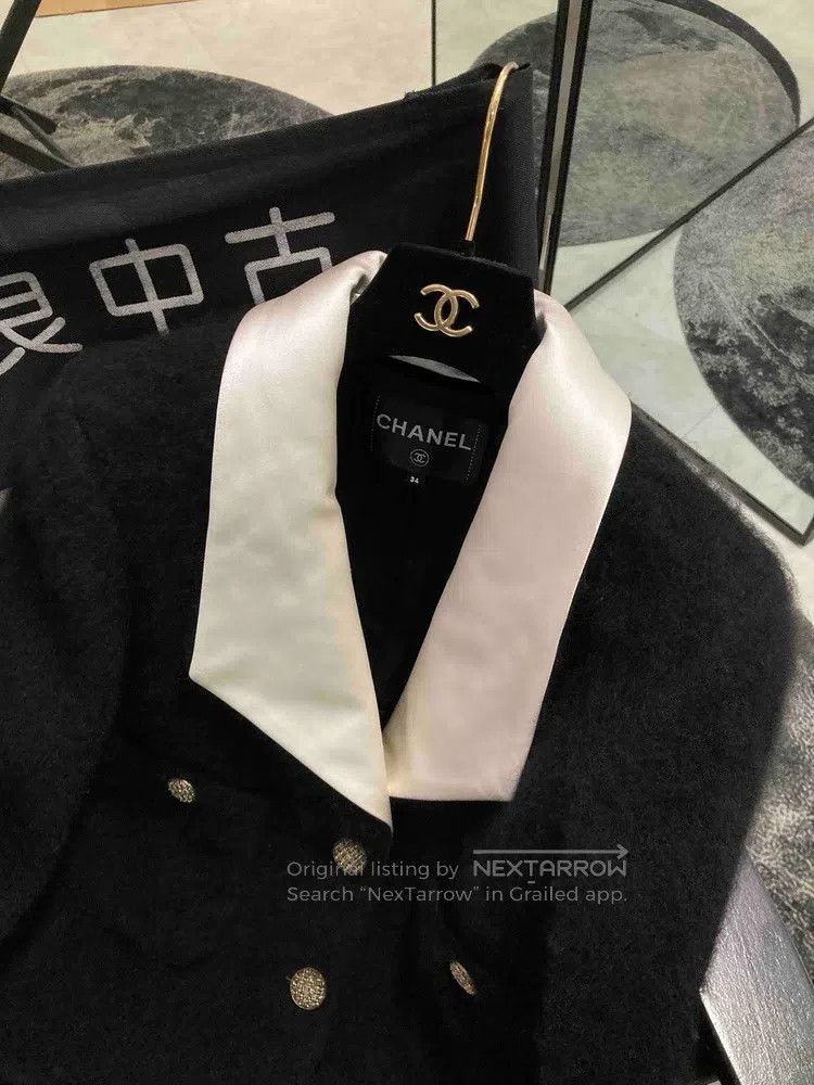 Chanel Chanel Forest series black and white lapel two-pocket jack Size XXS / US 00 / IT 34 - 3 Thumbnail