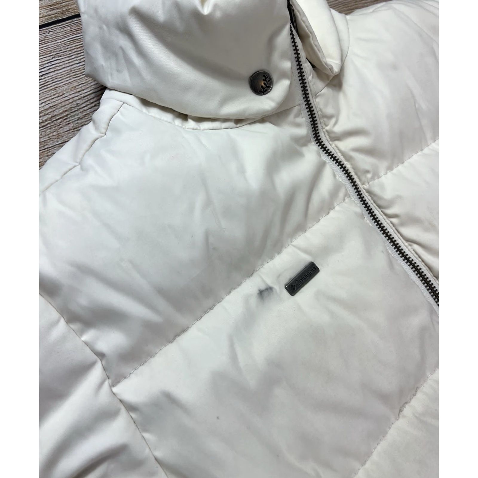 Vintage Columbia XCO Women’s White Down Puffer Jacket Medium Coat Quilted Zip Pocket Regular Size M / US 6-8 / IT 42-44 - 3 Thumbnail