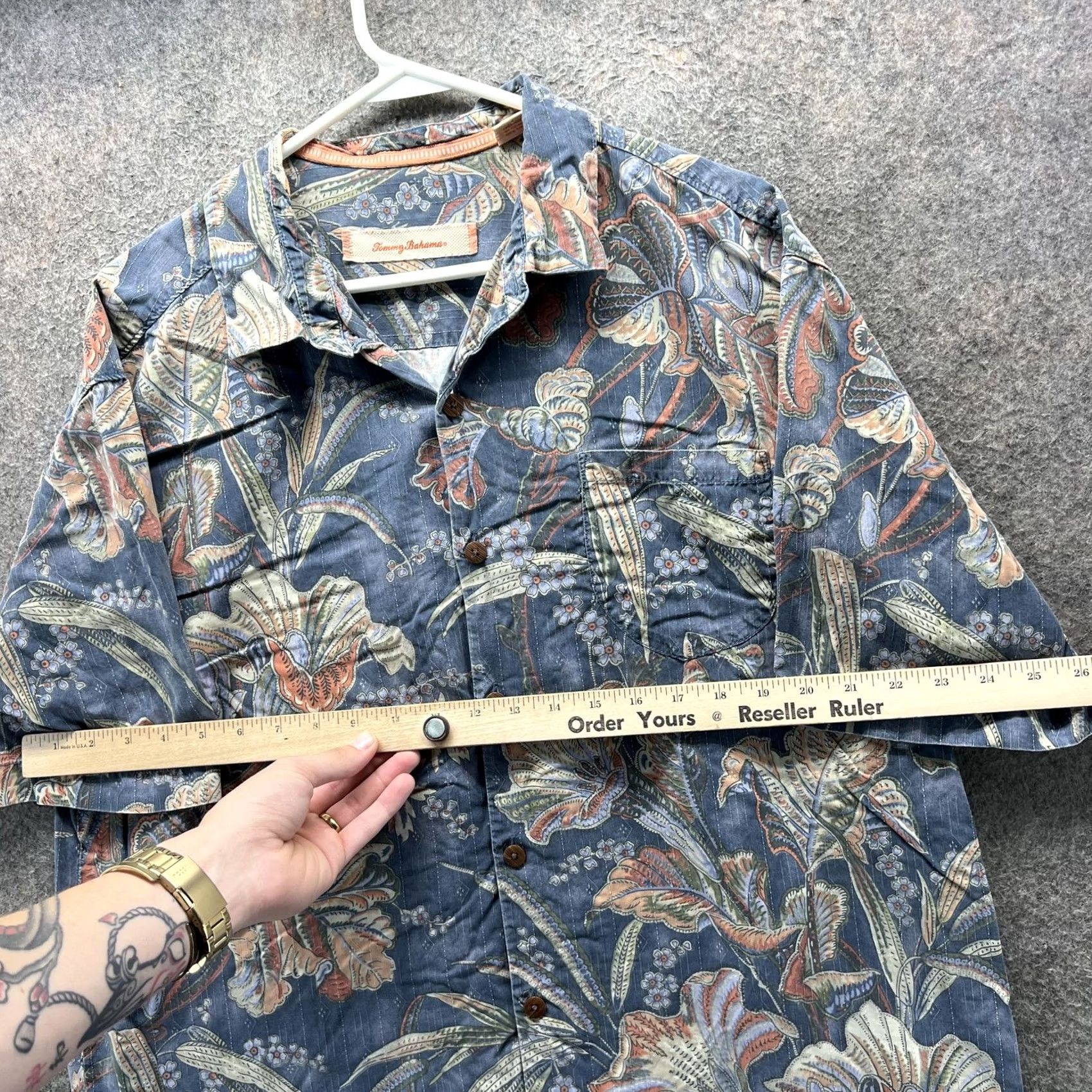 Tommy Bahama Tommy Bahama Shirt Mens Large Blue 100% Silk Floral Hawaiian Camp Button Front Size US L / EU 52-54 / 3 - 5 Thumbnail