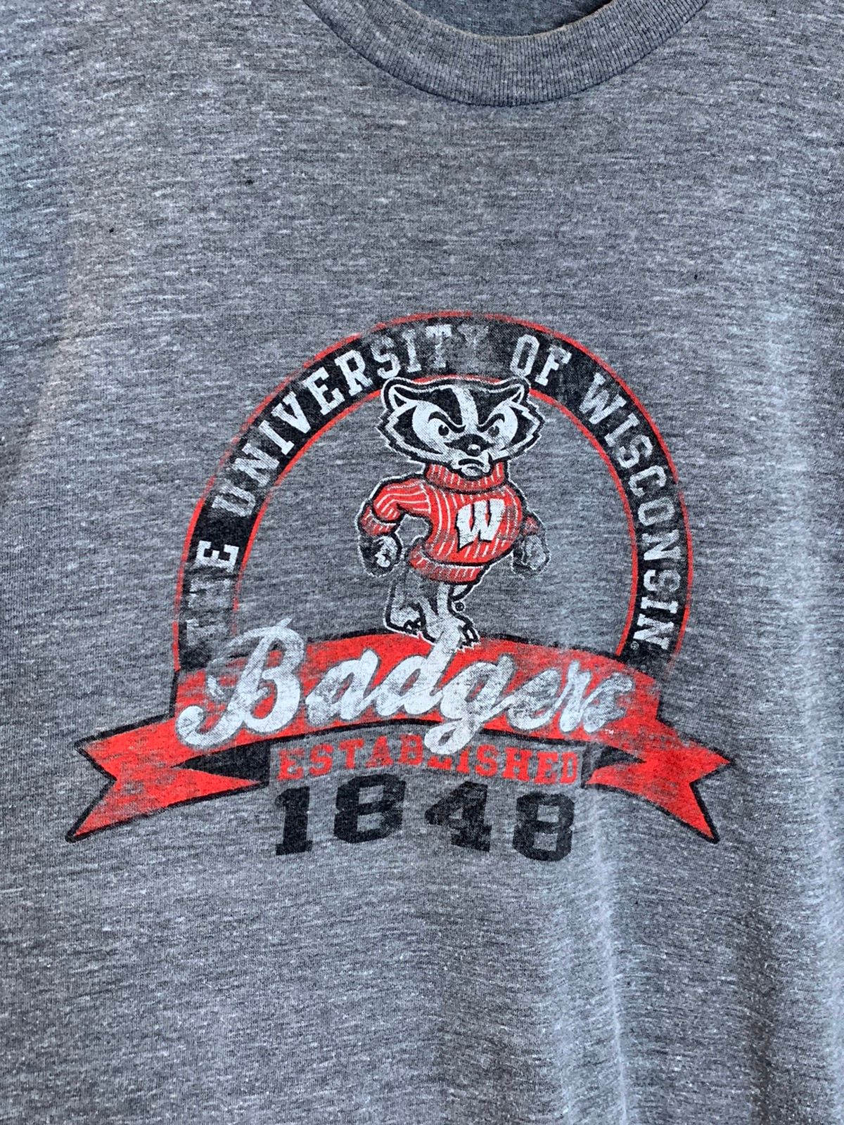 Vintage *RARE* Vintage Wisconsin Badgers Single Stitch T-Shirt Size US M / EU 48-50 / 2 - 2 Preview
