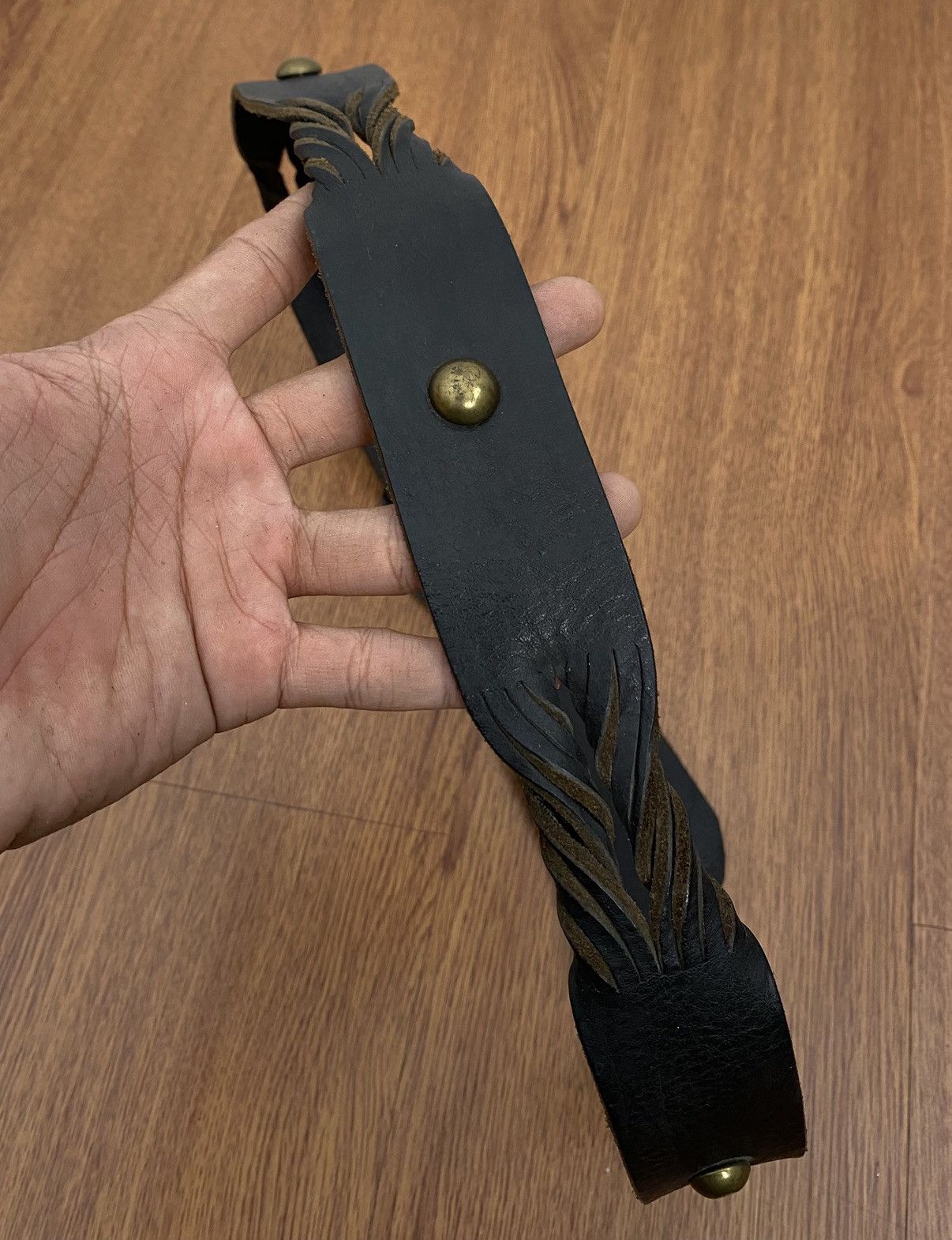 If Six Was Nine × Japanese Brand × Le Grande Bleu (L.G.B.) G.O.A Brass metal studded genuine leather belt Size ONE SIZE - 3 Thumbnail