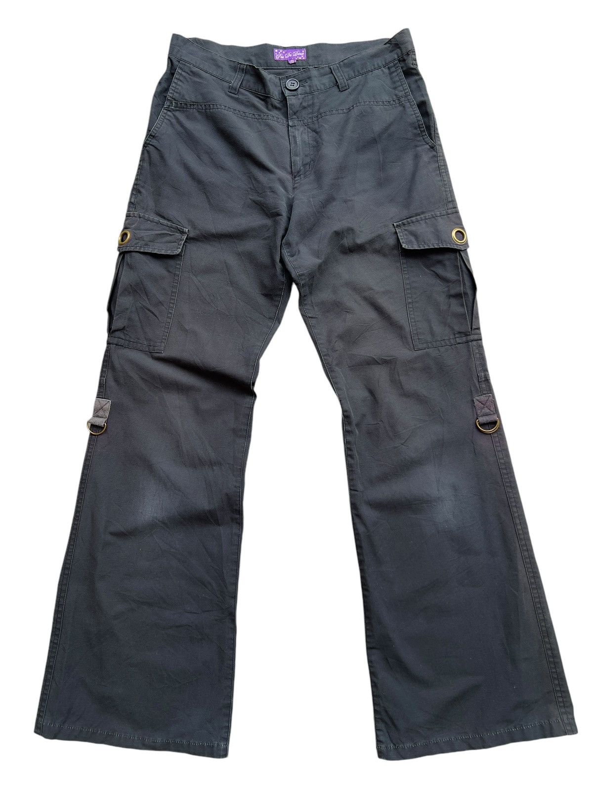 Japanese Brand Pas De Japanese Brand Multipocket Cargo Flare Pants 29x30 .5 Size US 29 - 1 Thumbnail