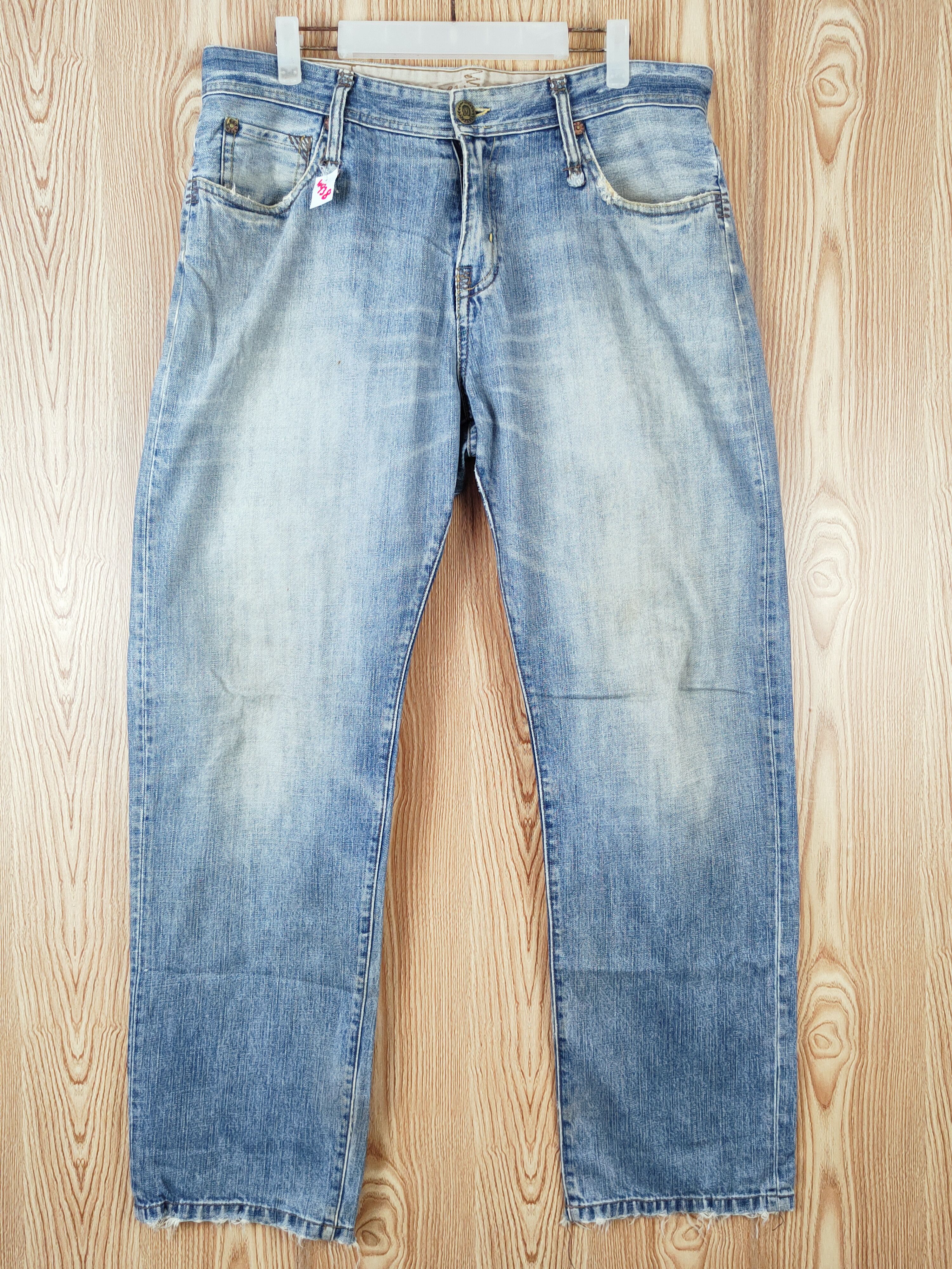 Brooklyn Industries Brooklyn Industries Blue Faded Distressed Ripped Jeans #W938 Size US 34 / EU 50 - 1 Thumbnail