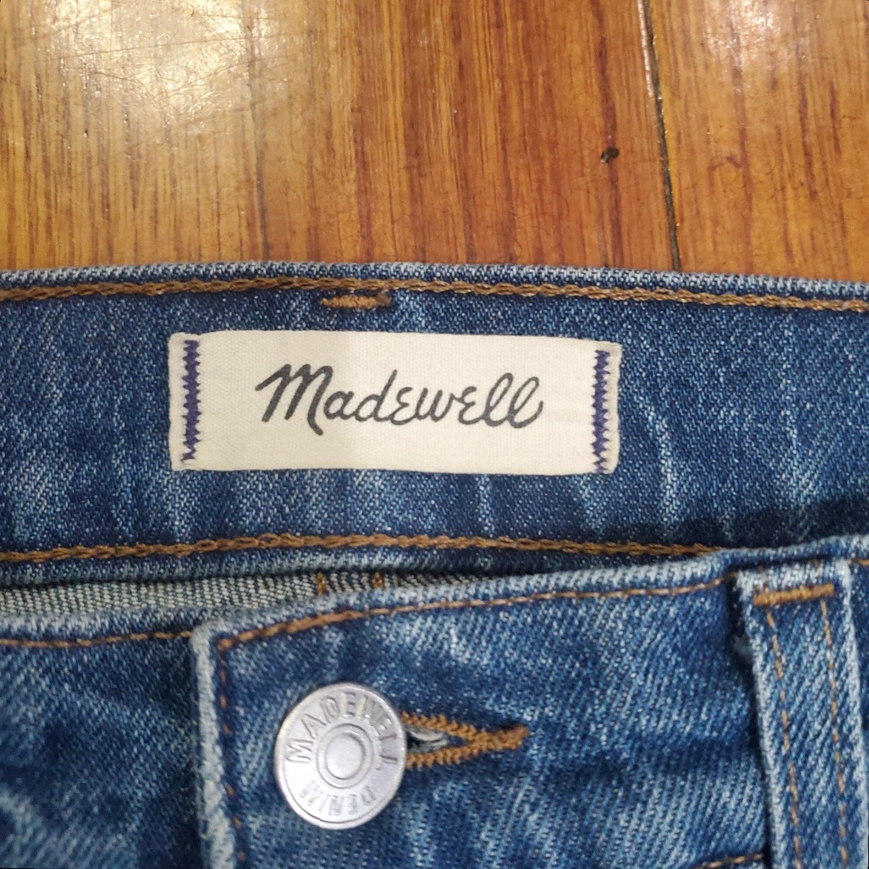Madewell VINTAGE Madewell Jeans Womens 27 High Rise Straight Denim Blue 5-Pocket Design Slim Stretch Pockets Size 27" / US 4 / IT 40 - 7 Thumbnail