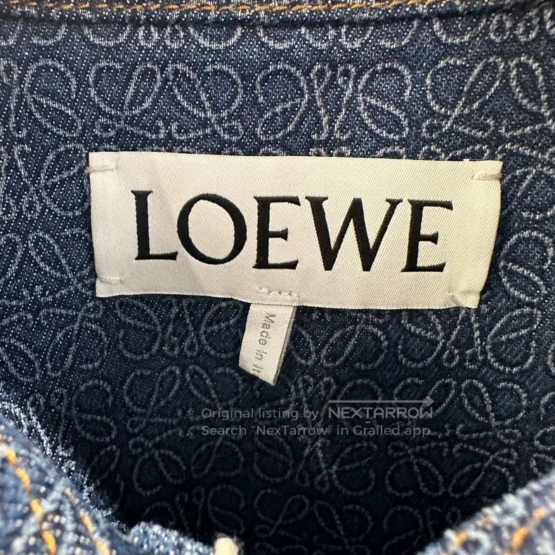 Loewe Loewe Denim Pouch with Full Logo Embroidery Size XS / US 0-2 / IT 36-38 - 3 Thumbnail