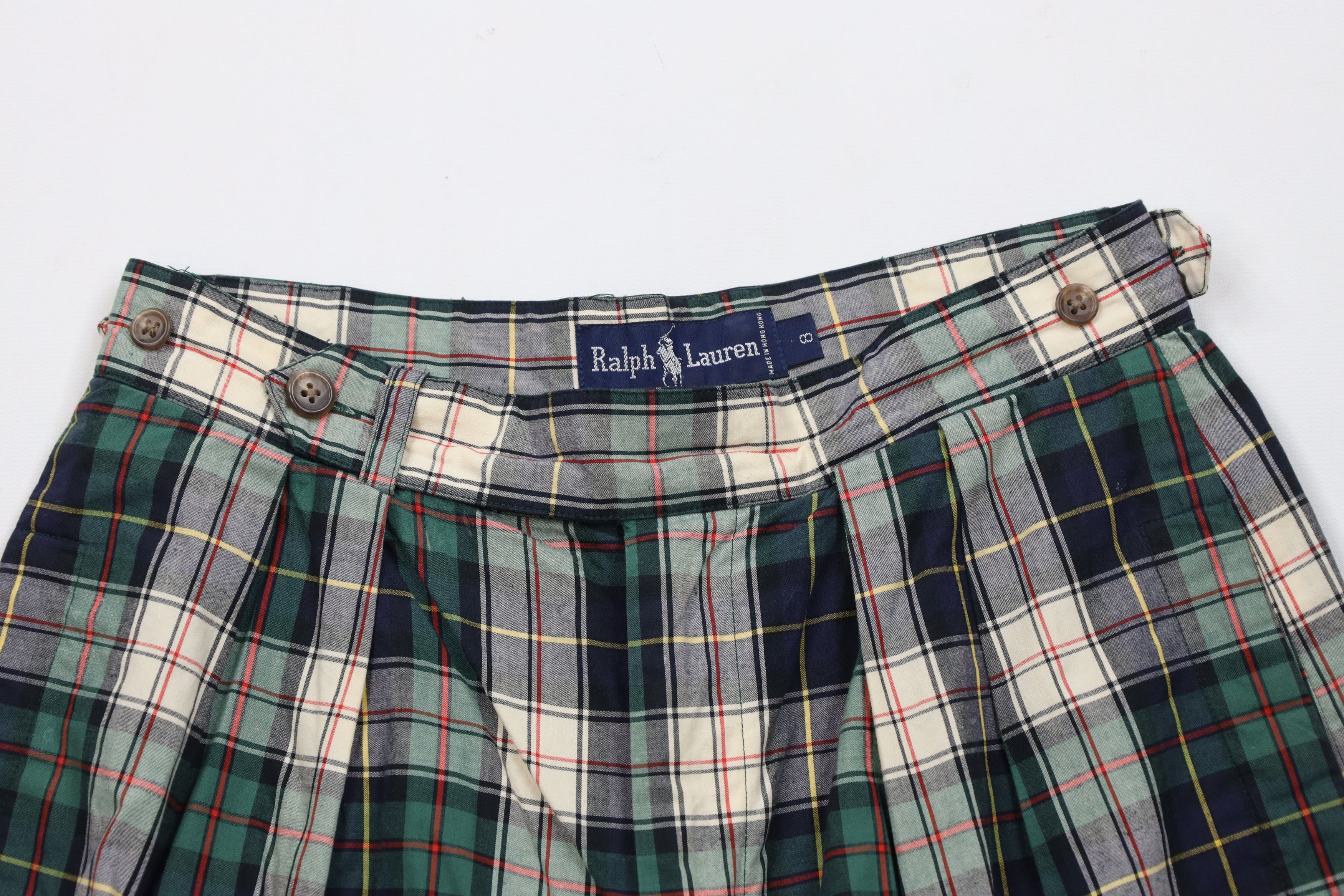 Ralph Lauren Vintage 70s 80s Ralph Lauren Bermuda Bush Shorts Plaid Size 30" / US 8 / IT 44 - 2 Thumbnail