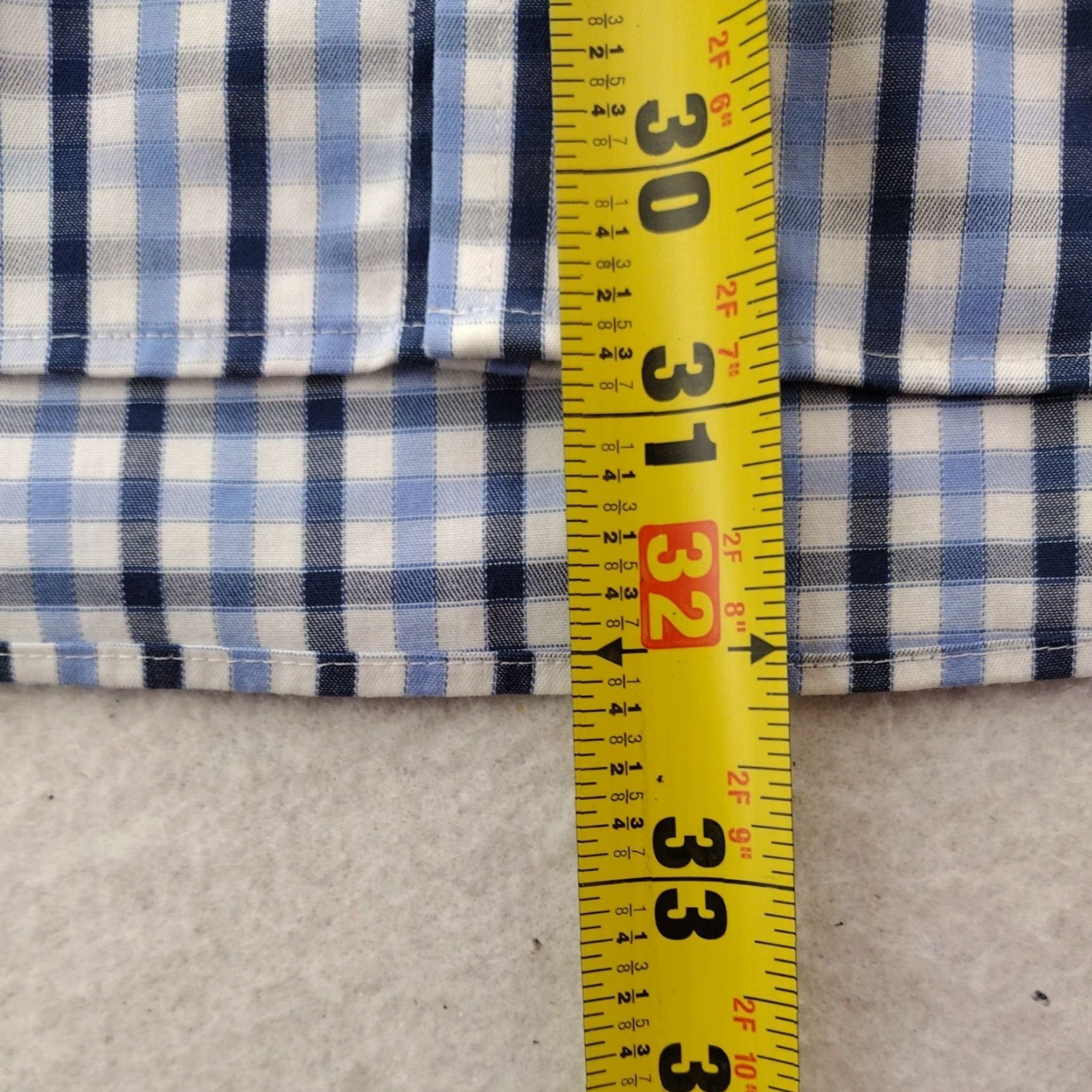 Michael Kors VINTAGE Michael Kors Shirt Mens Large Button Up Dress Blue Long Sleeve Plaid - Mens L Blue Button-Up Shirt Michael Kors 90s Theme? Size 42R - 6 Thumbnail