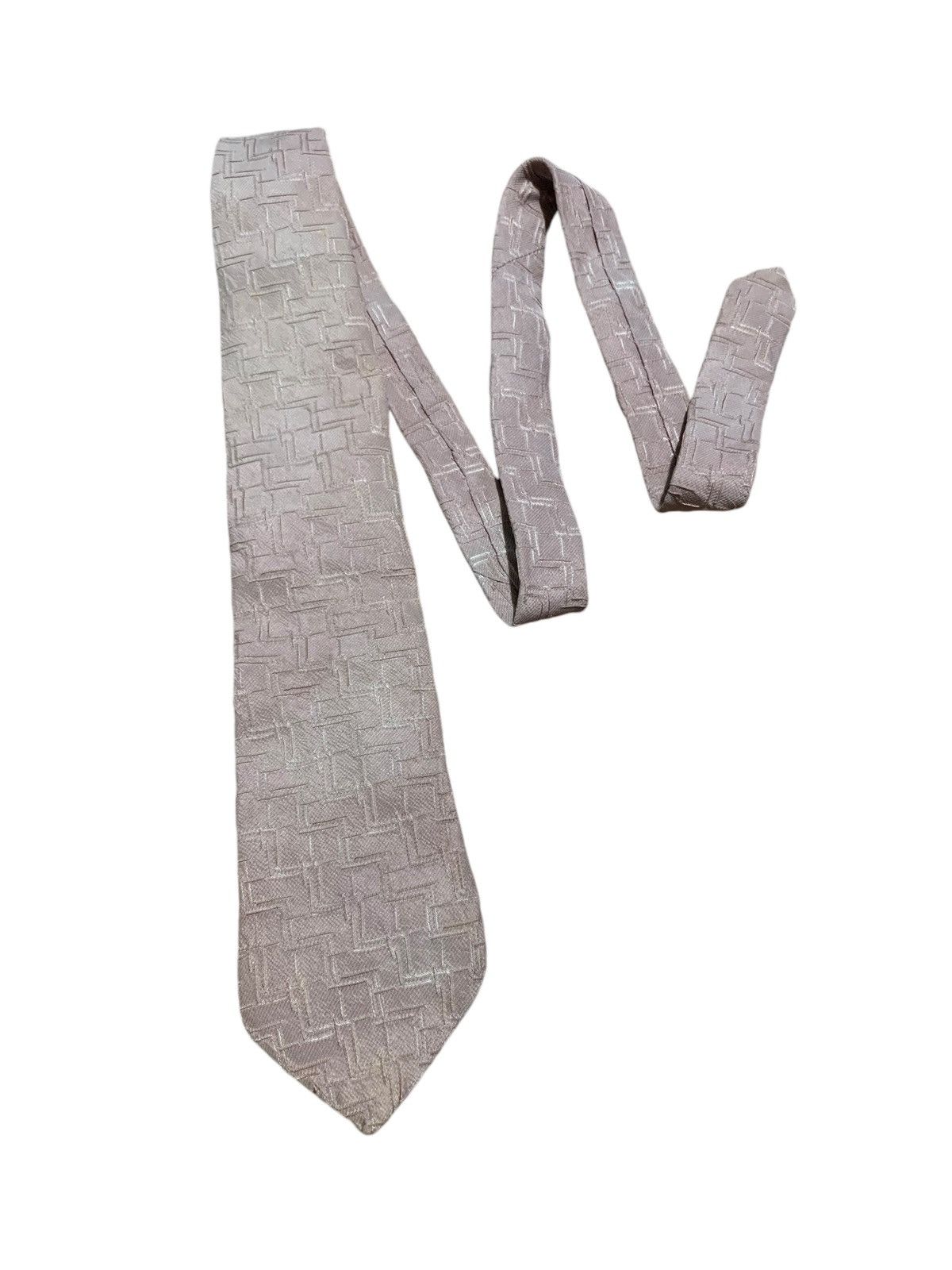 Balenciaga Vintage Balenciaga cable circuit pattern silk neck tie Size ONE SIZE - 2 Thumbnail