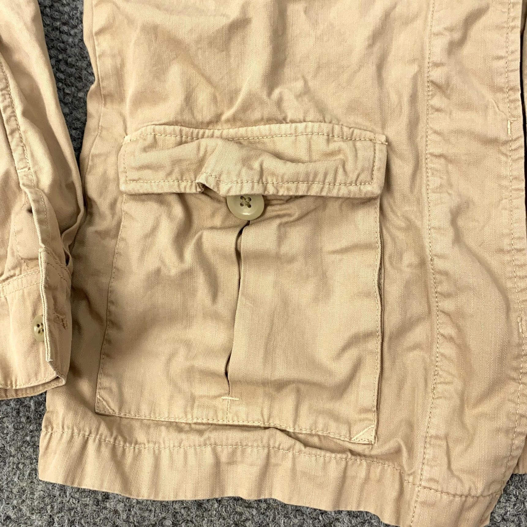 J.Crew J.Crew Military Jacket Mens Medium Twill Utility Casual Field Coat Beige Size M / US 6-8 / IT 42-44 - 7 Thumbnail