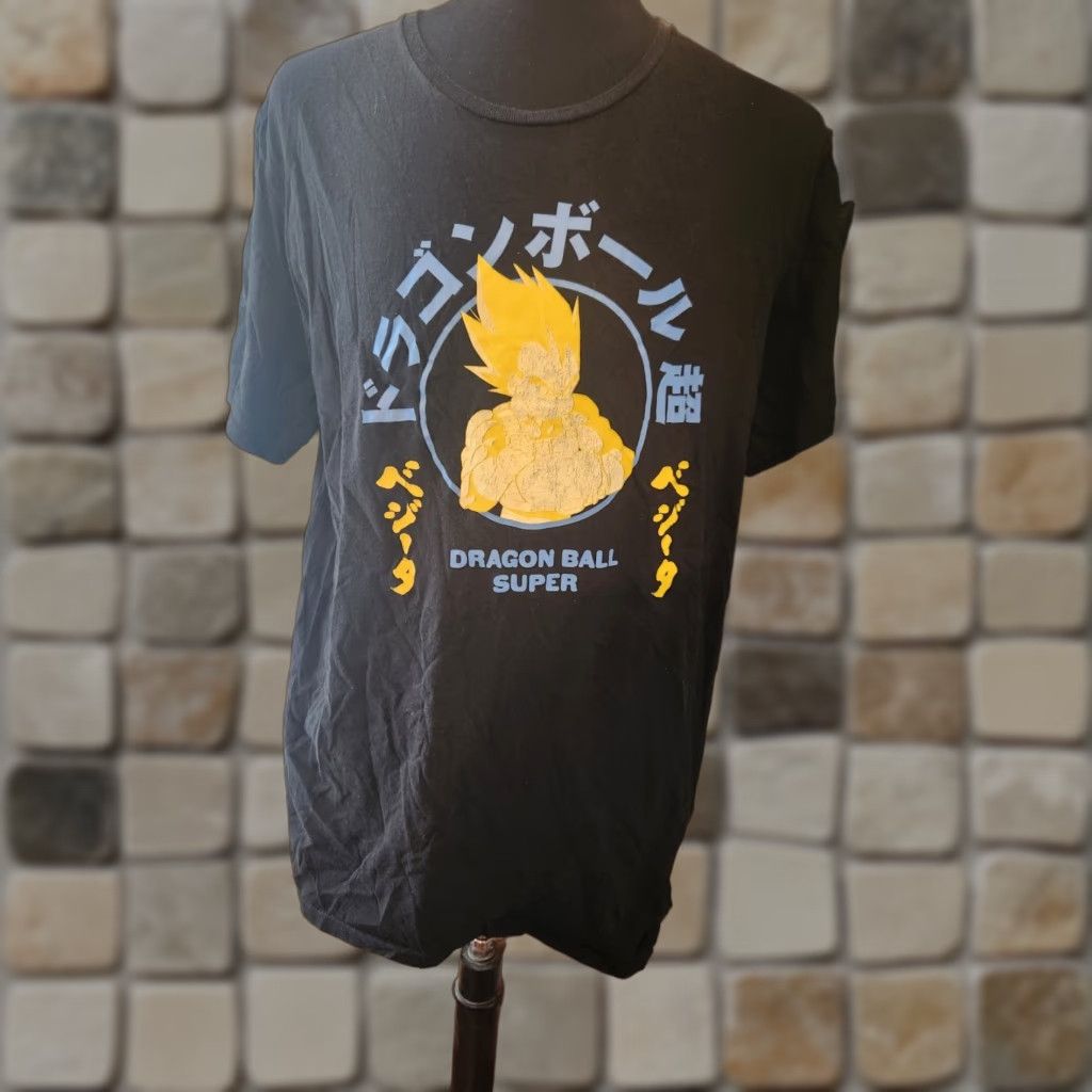 Vintage Dragon Ball Z Dragon Ball Super Vegeta Crew Neck Short Sleeve T-Shirt 2XL Black Mens Anime Graphic Print Cotton Shirt Size US XXL / EU 58 / 5 - 1 Thumbnail