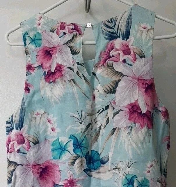 Tommy Bahama Tommy Bahama Lined Shift Dress 100% Linen Floral Motif Size M / US 6-8 / IT 42-44 - 6 Thumbnail