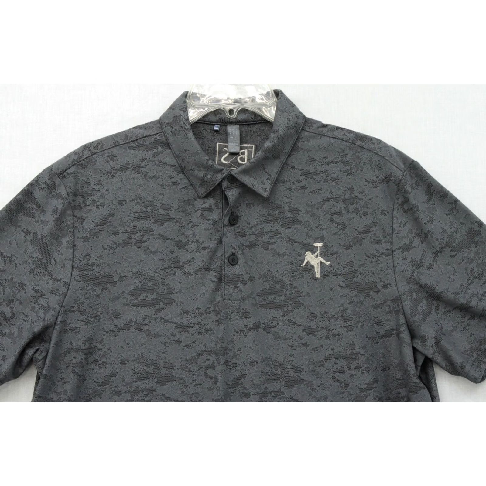 Adidas Adidas Polo Shirt Mens Large Gray Burst Jacquard Golf Lightweight Logo Preppy Size US L / EU 52-54 / 3 - 2 Thumbnail