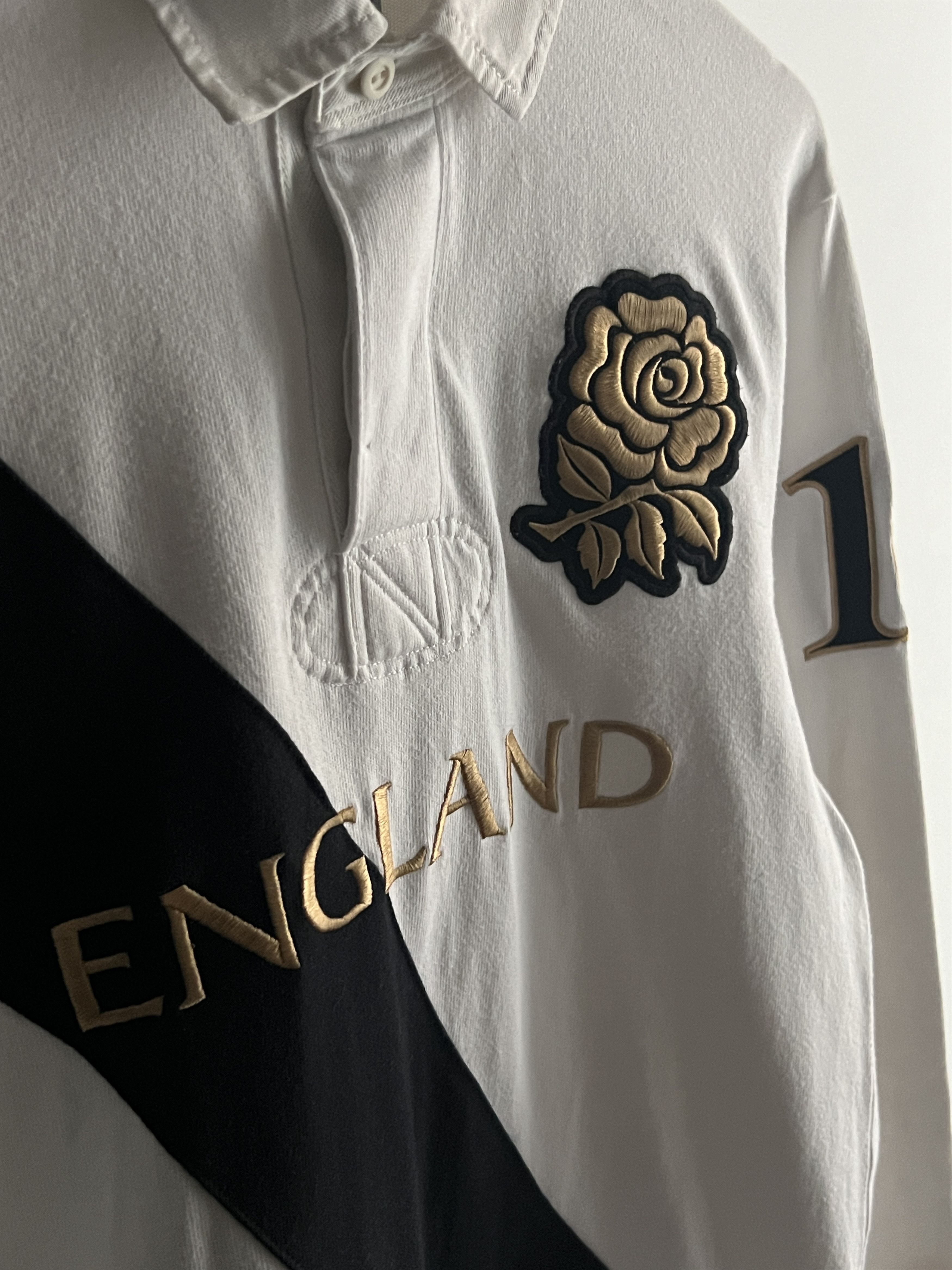 Nike Vintage Nike Rugby Golden England 10 Long Sleeve Size US S / EU 44-46 / 1 - 3 Thumbnail