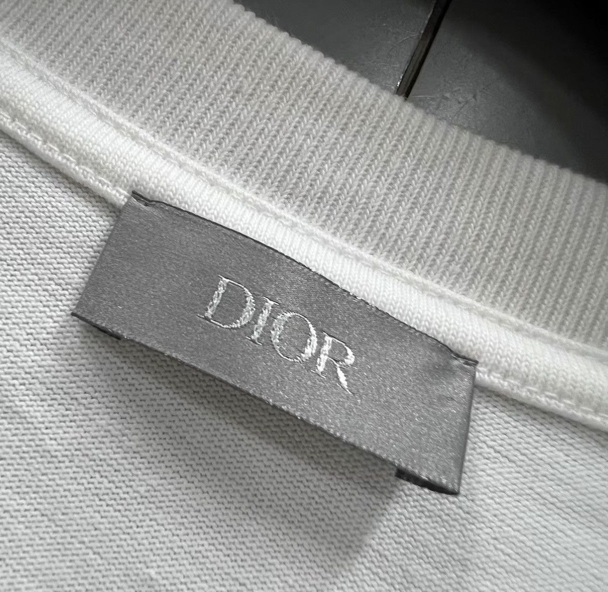 Dior Dior White Logo Embroidered Short Sleeve T-shirt J41 Size US M / EU 48-50 / 2 - 3 Thumbnail