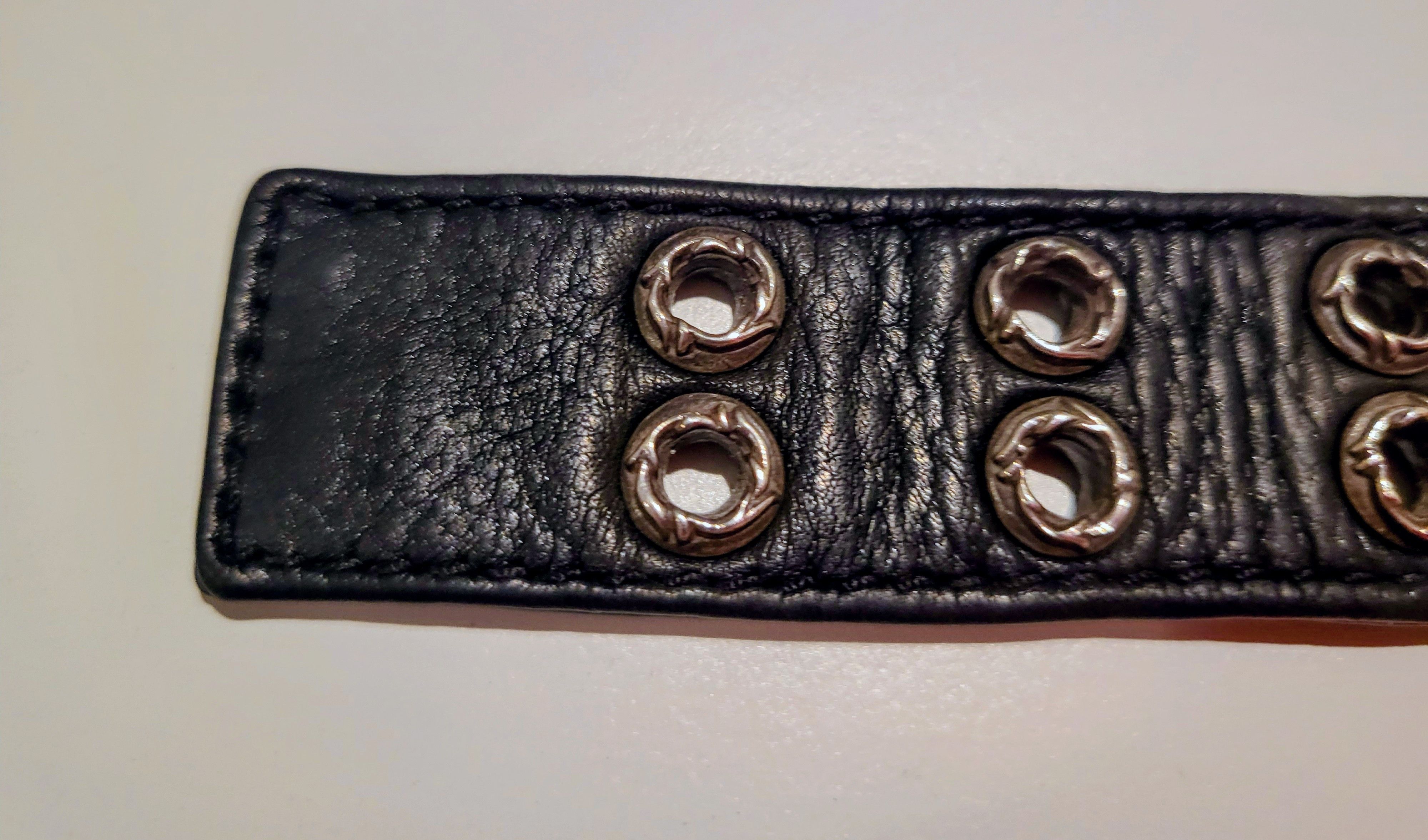Chrome Hearts Chrome Hearts Leather Sterling Grommet Bracelet 2003 Size ONE SIZE - 16 Thumbnail