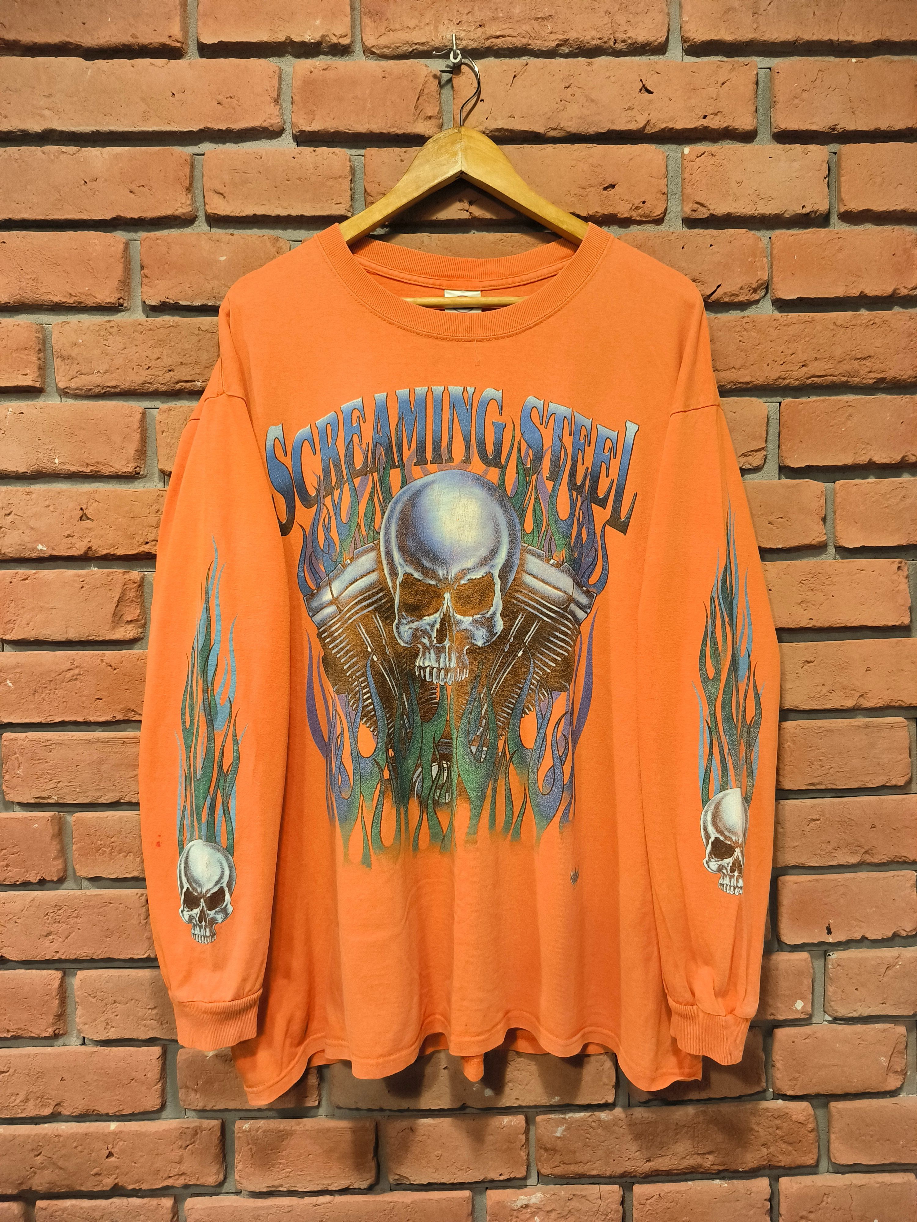 image of Screaming Steel Breaking Rules Long Sleeve Delta in Orange, Men's (Size XL)