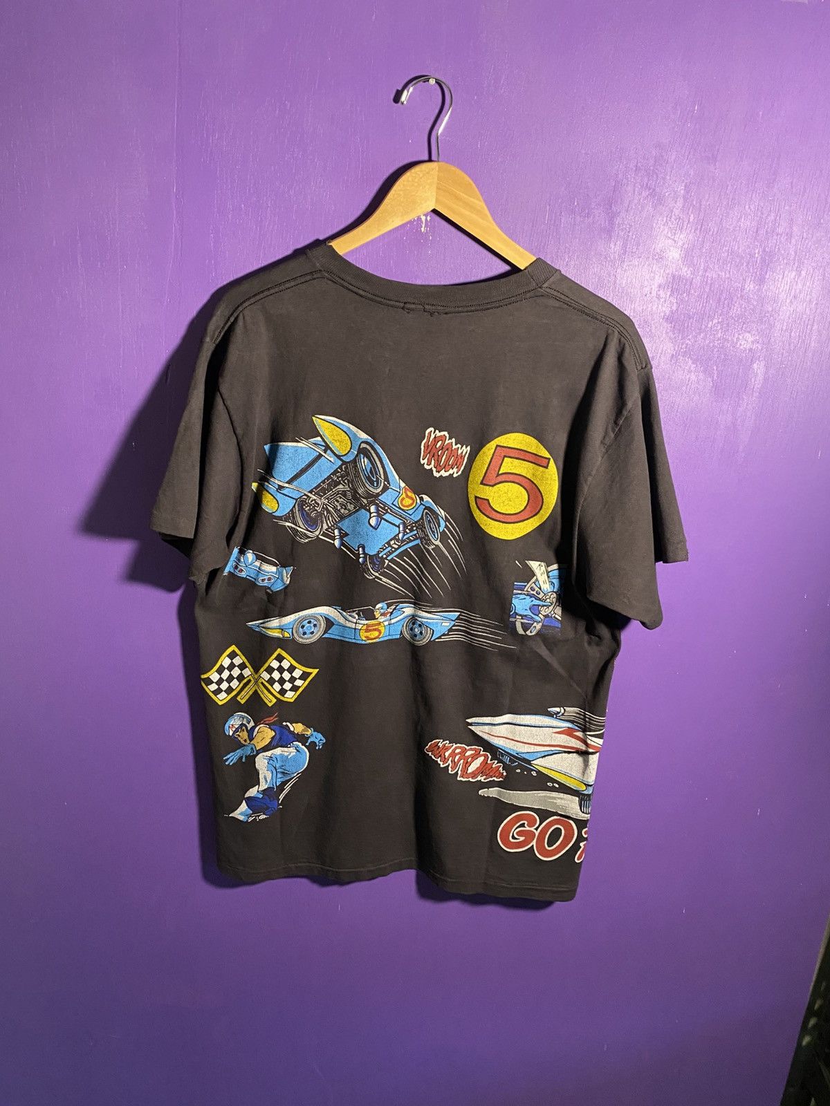 Other Vintage 1992 Speed racer faded AOP t-shirt Size US L / EU 52-54 / 3 - 2 Thumbnail