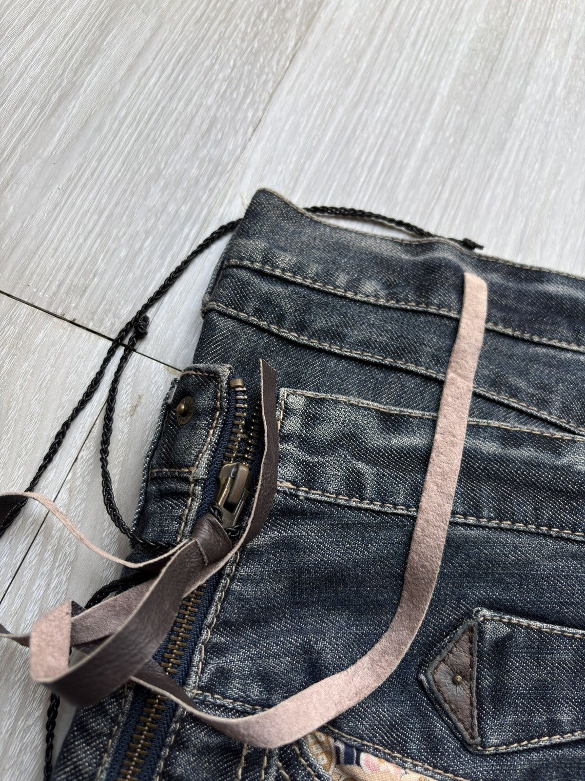 Japanese Brand PPFM double waist jeans Size US 33 - 7 Thumbnail