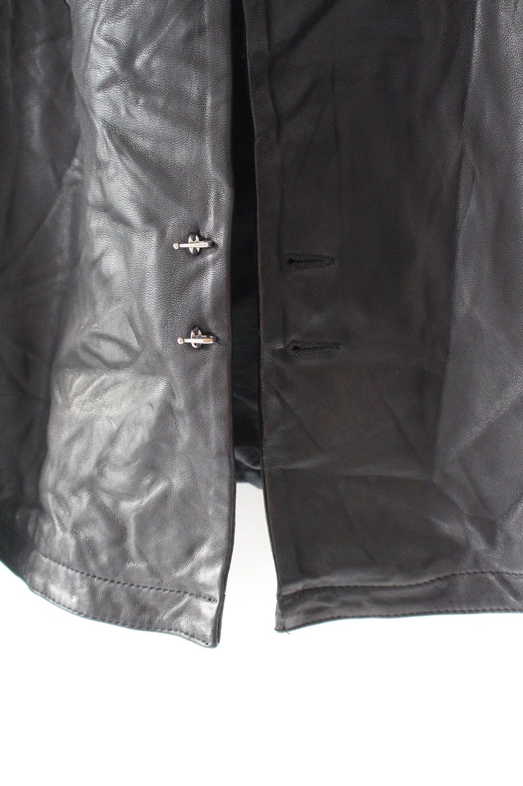 If Six Was Nine HYM JAPAN BY MORIMOTO BLACK GOAT LEATHER SHIRT JACKET Size US M / EU 48-50 / 2 - 5 Thumbnail