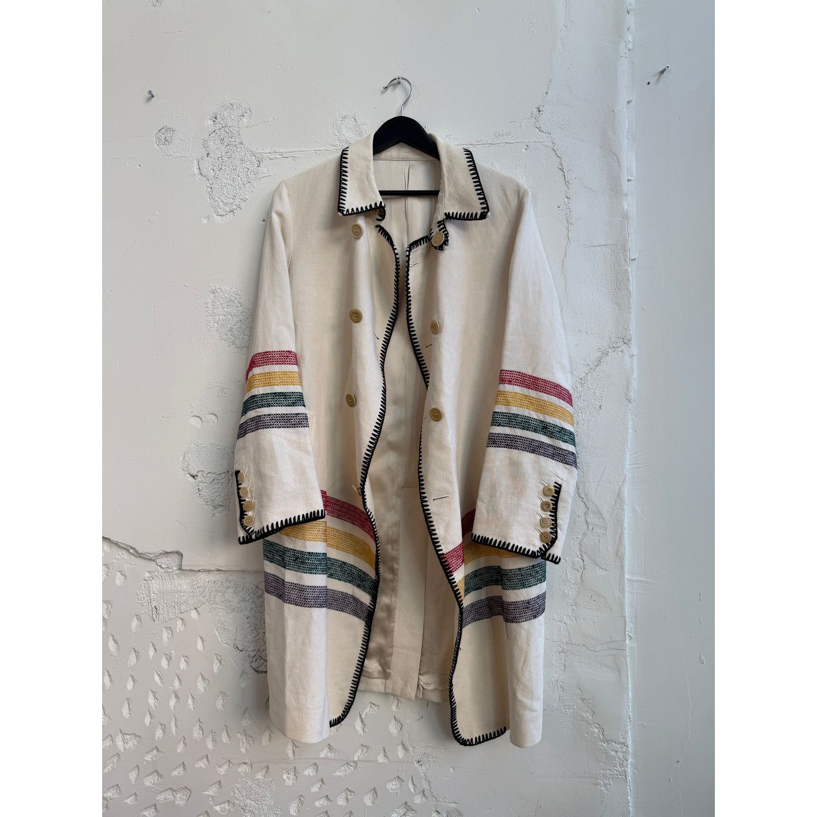 Number (N)ine Number (N)ine Lonesome Heros Linen Navajo Pendleton Coat Size US L / EU 52-54 / 3 - 2 Thumbnail