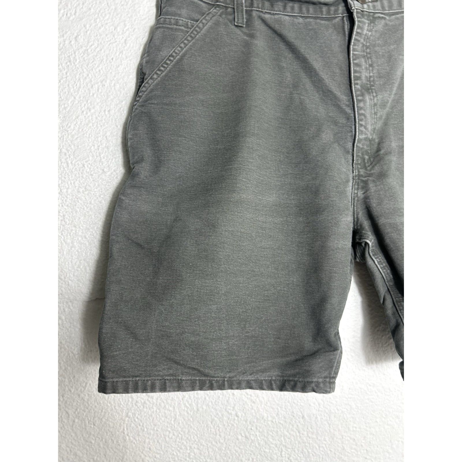 Carhartt VINTAGE Carhartt Canvas Carpenter Shorts Mens 40 Green Y2K 2006 B25 Thrashed Size US 40 / EU 56 - 2 Thumbnail