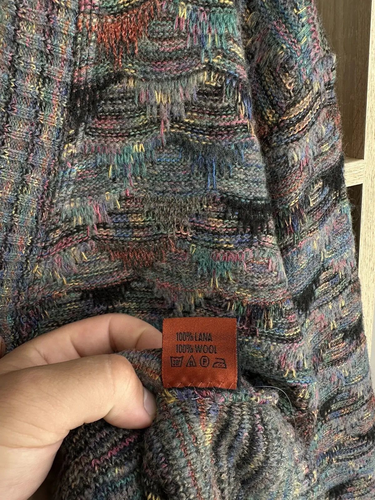 Missoni × Vintage Vintage Missoni Knit Wool Cardigan Iconic Rainbow Sweater Size US M / EU 48-50 / 2 - 17 Thumbnail