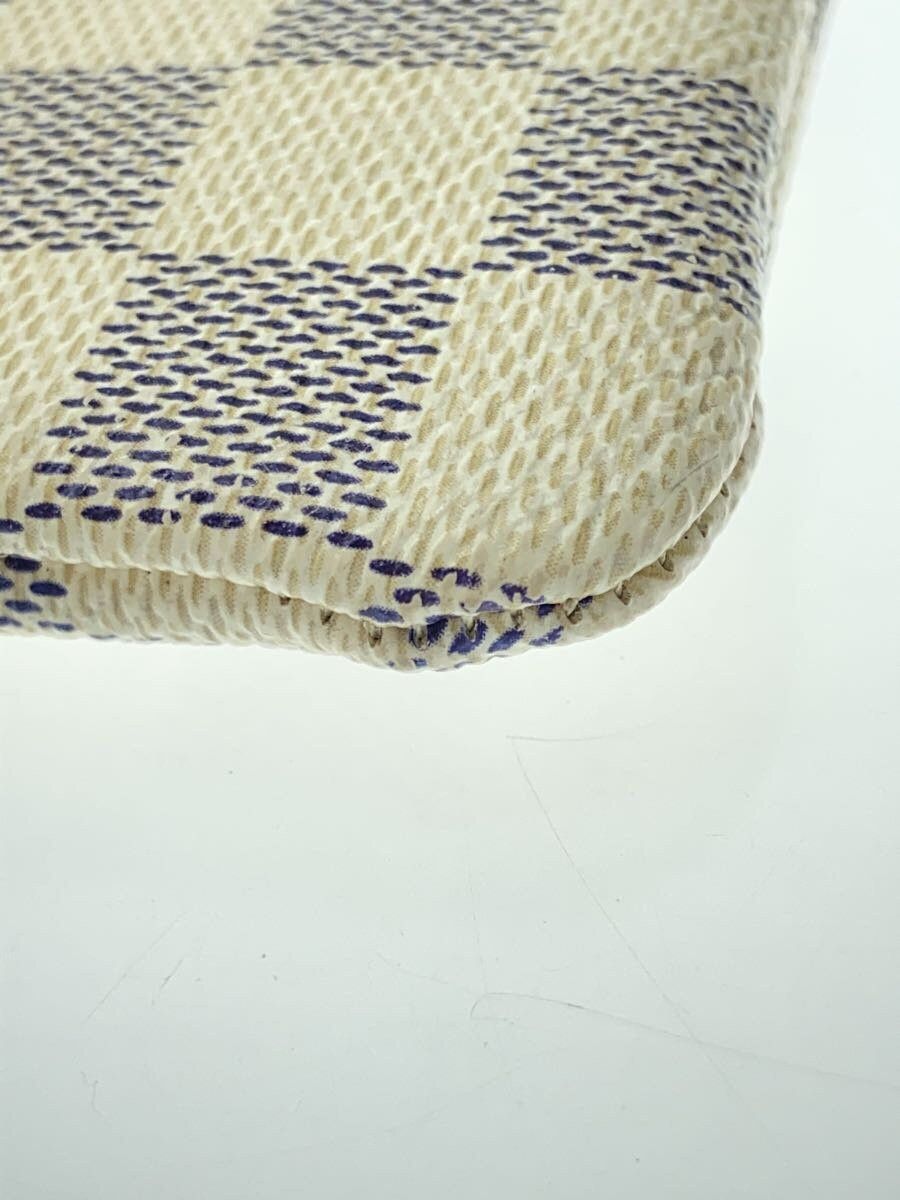 Louis Vuitton Louis Vuitton Damier Azur Pochette Cle Coin Case White Size ONE SIZE - 6 Thumbnail
