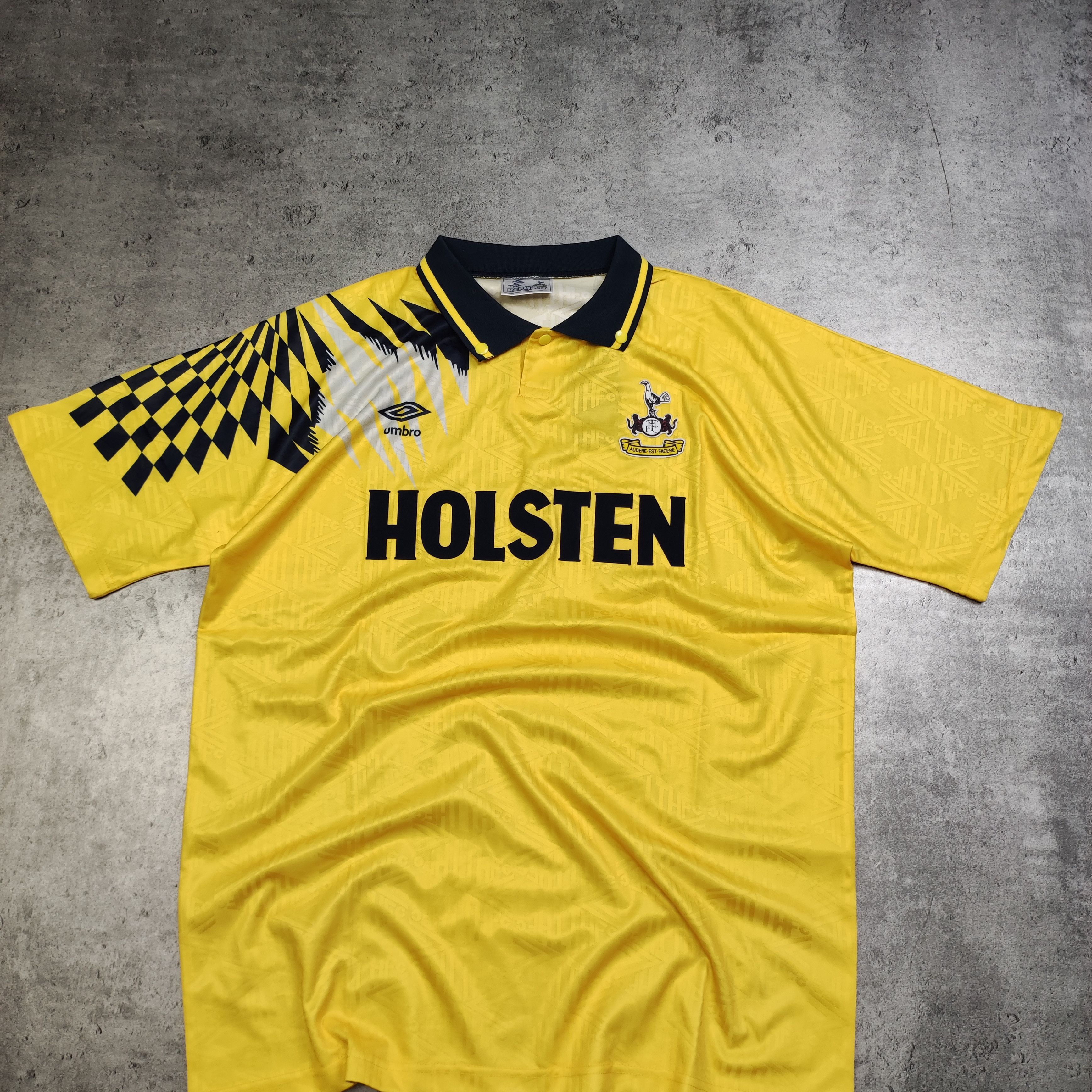 Vintage RARE 1992 Tottenham Hotspurs Away Football Retro Jersey Size US XL / EU 56 / 4 - 2 Thumbnail