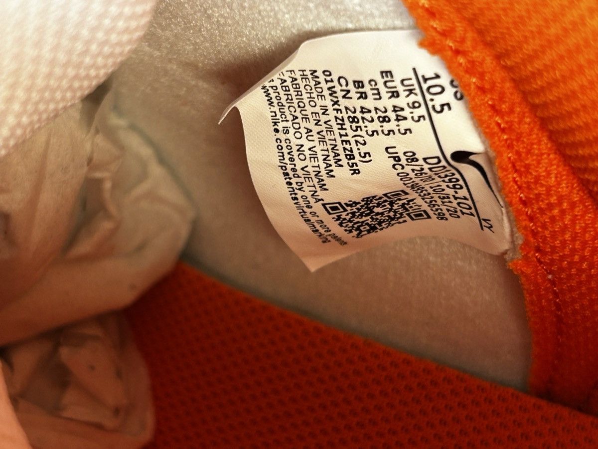 Nike Nike Dunk High White Orange Blaze White 10.5 Size US 10.5 / EU 43-44 - 7 Thumbnail